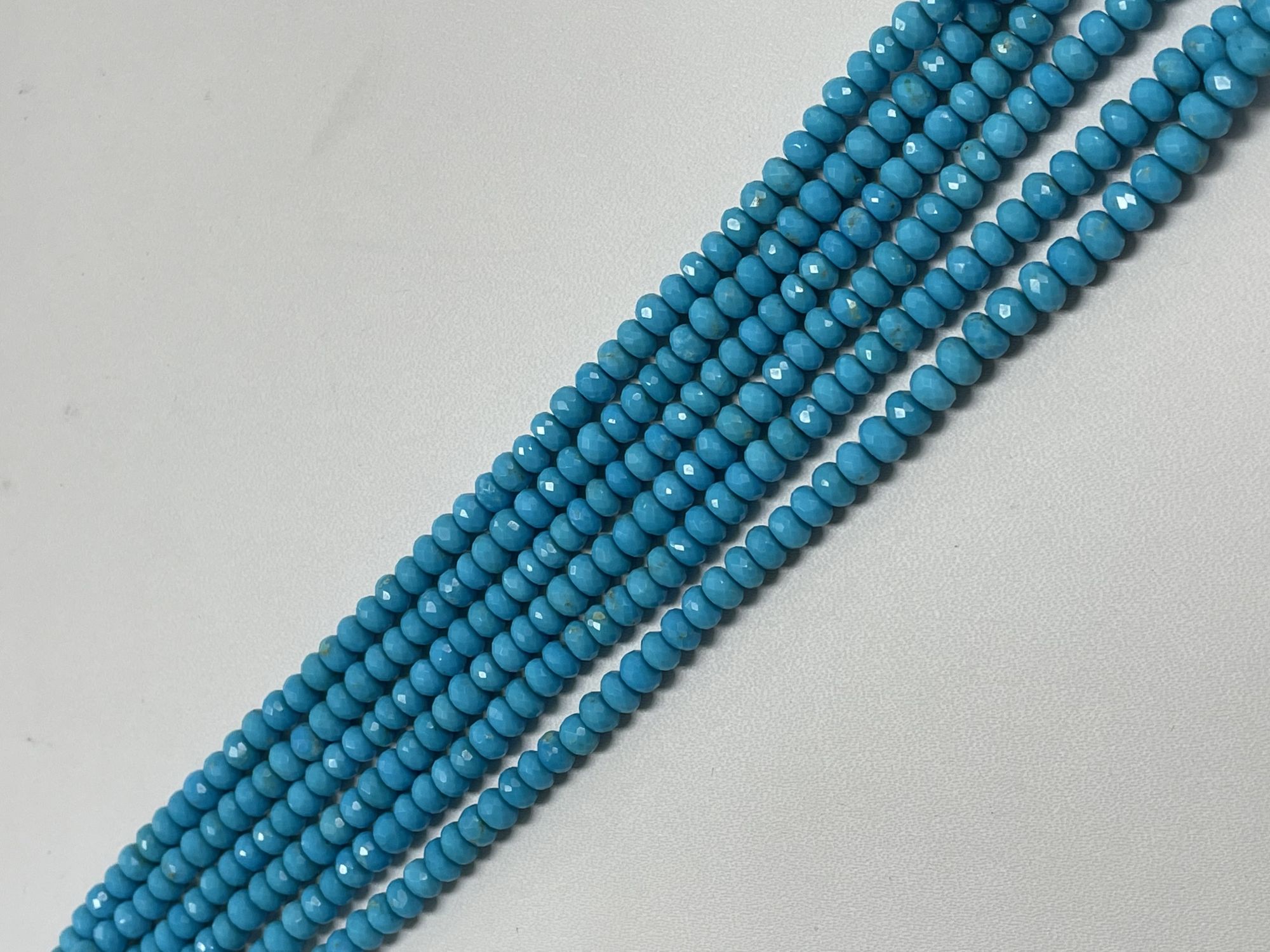 Turquoise Rondelle Faceted