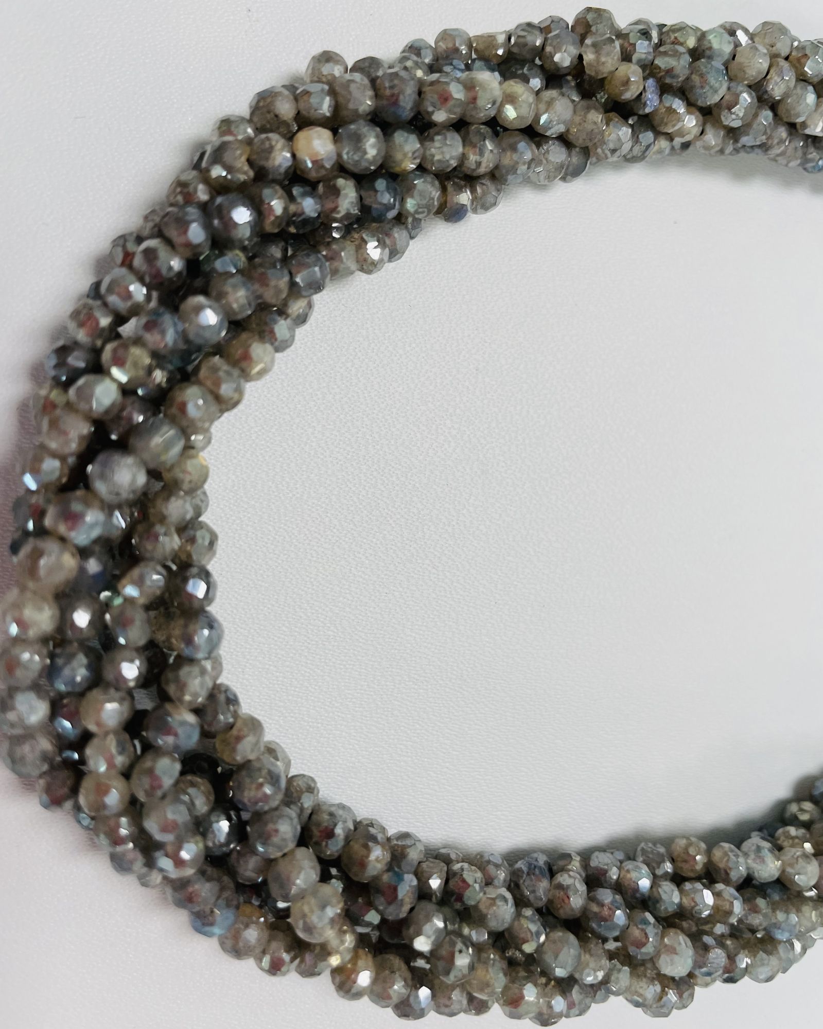 Mystic Labradorite Rondelle Faceted