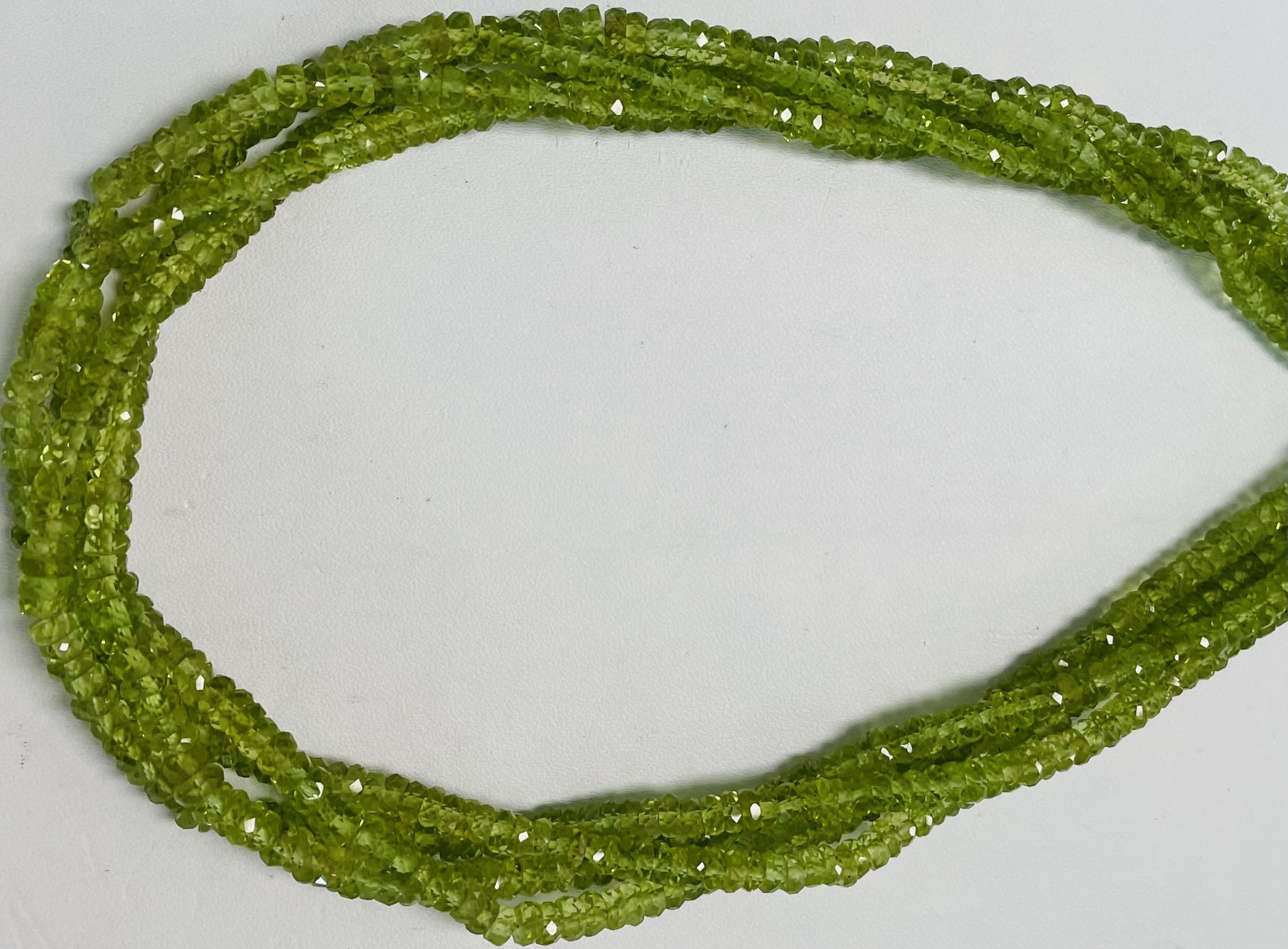 Peridot Rondelle Faceted