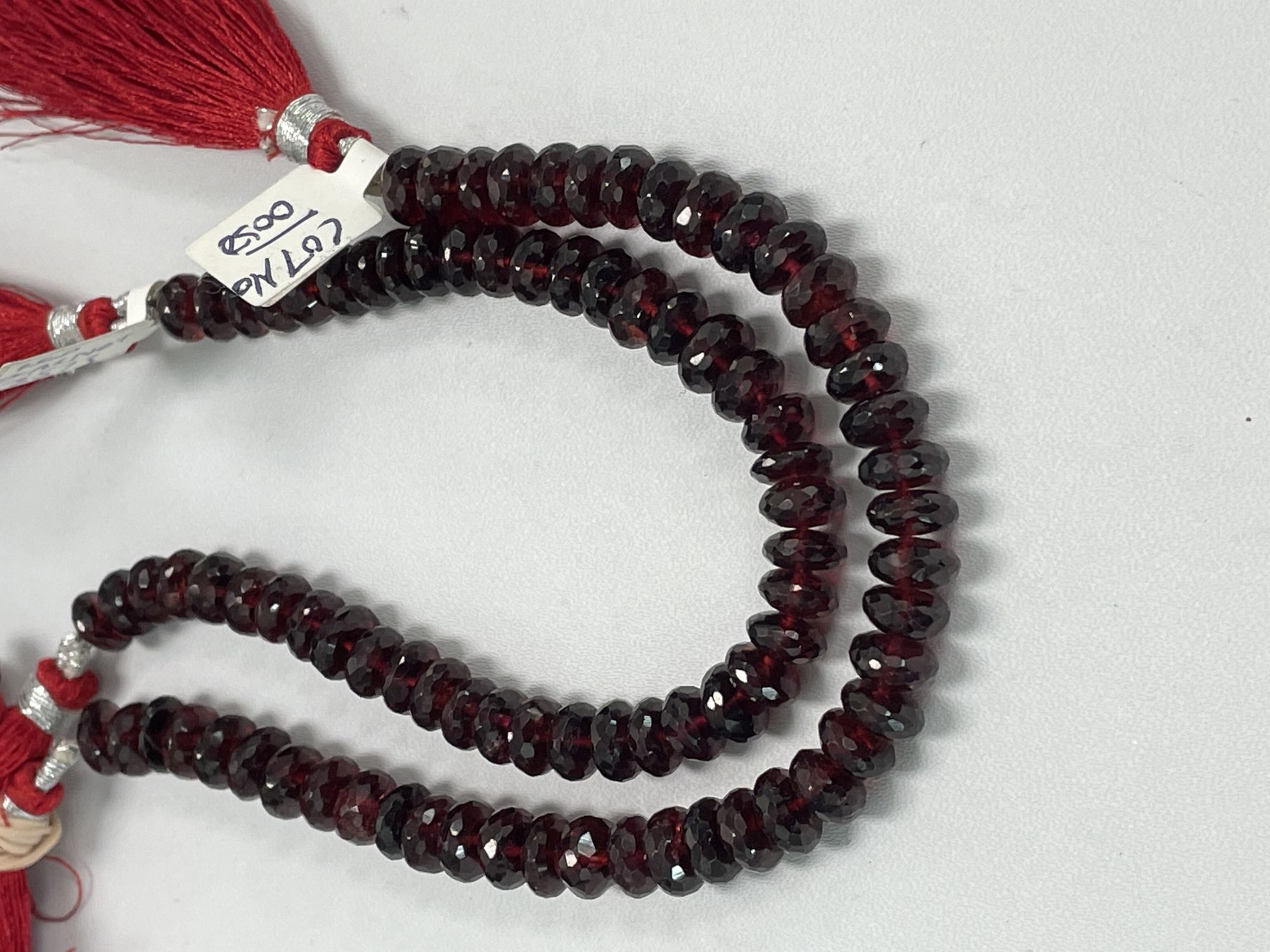 Red Garnet Rondelle Faceted