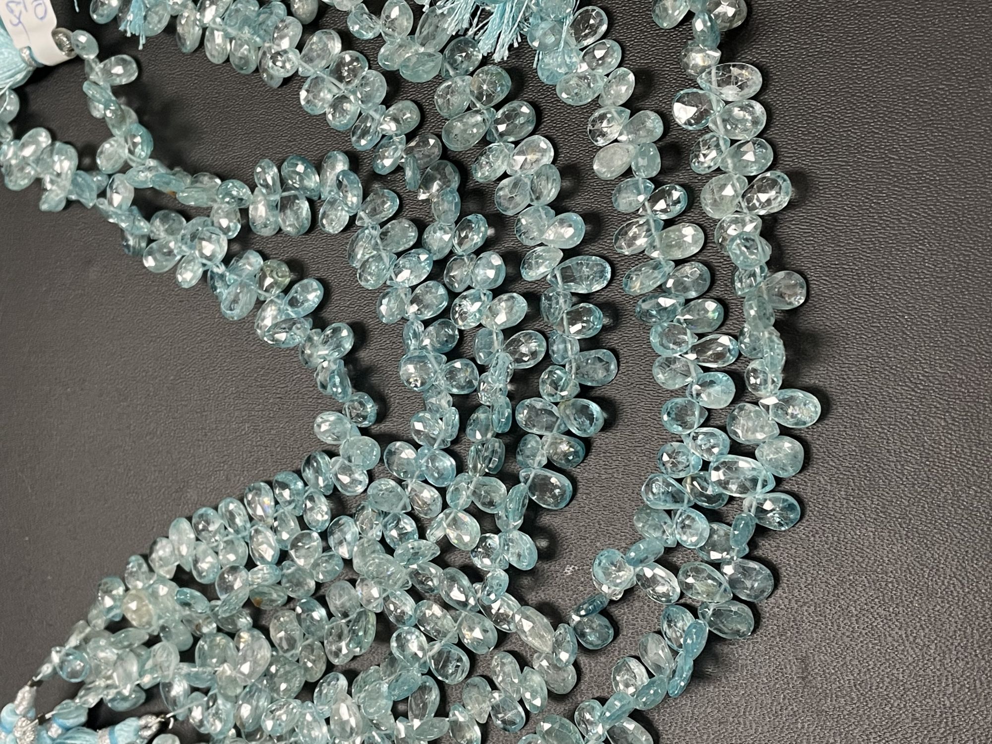 Blue Zircon Pear Faceted