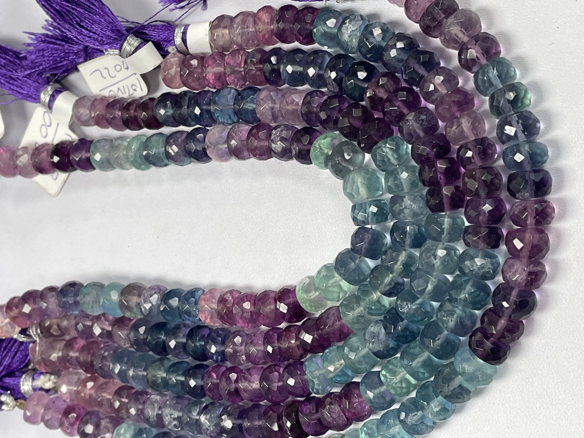 Fluorite Rondelle Faceted