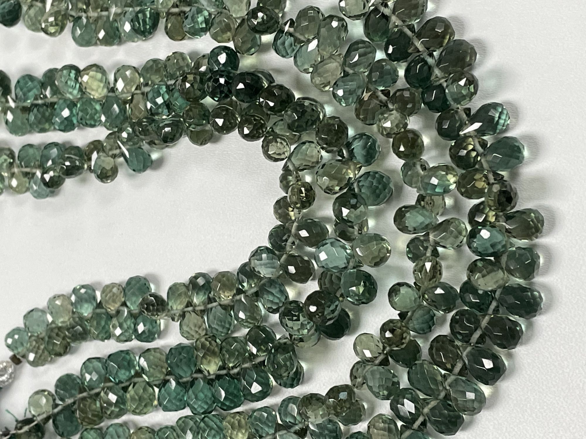 Green Hydro Quartz Drop Faceted