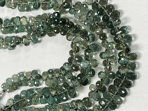 Green Hydro Quartz  Drop Faceted