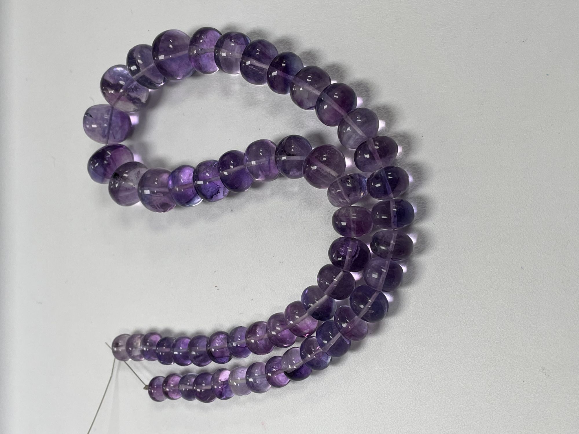Purple Fluorite Rondelles smooth