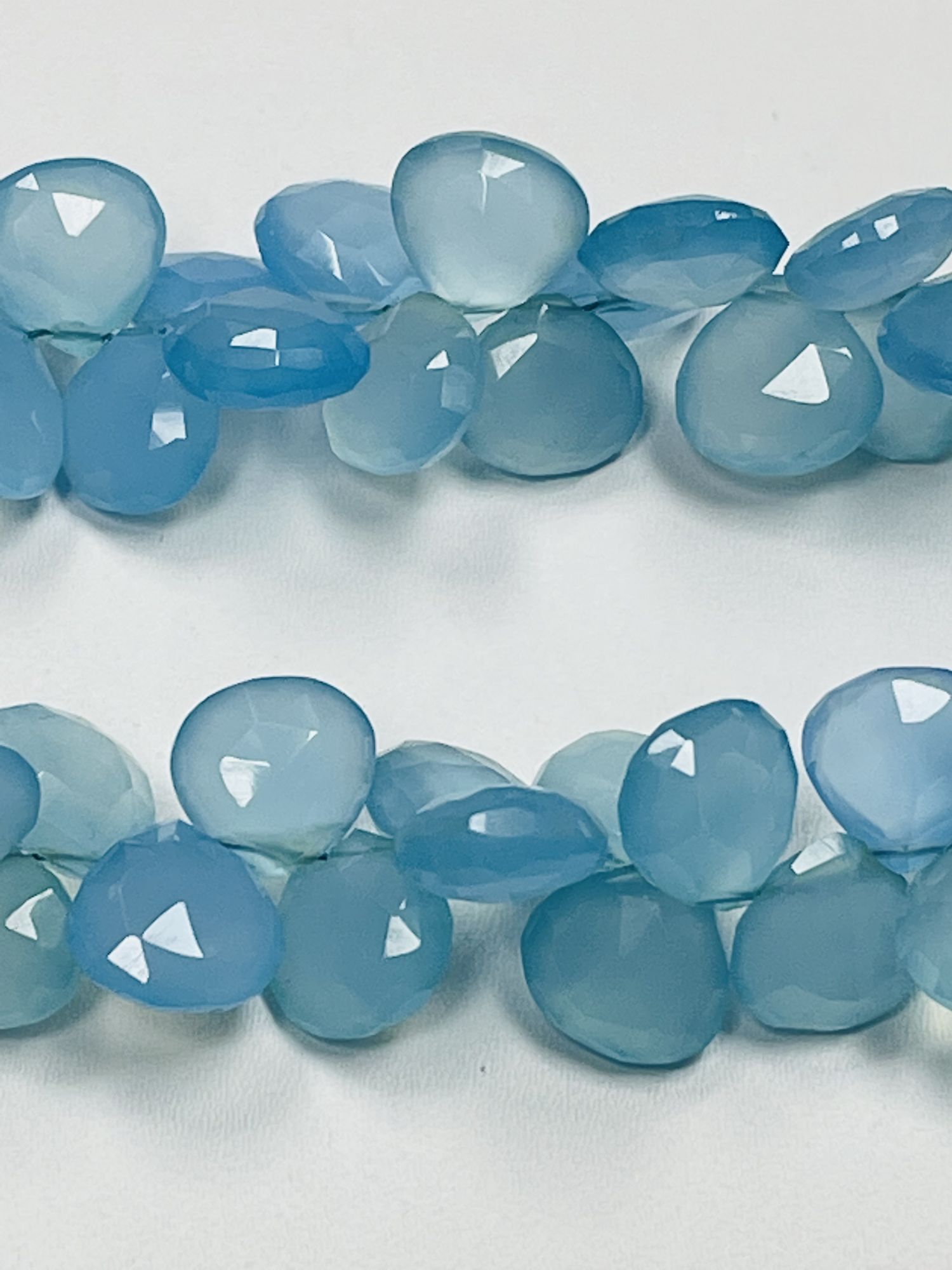 Blue Chalcedony Heart Faceted