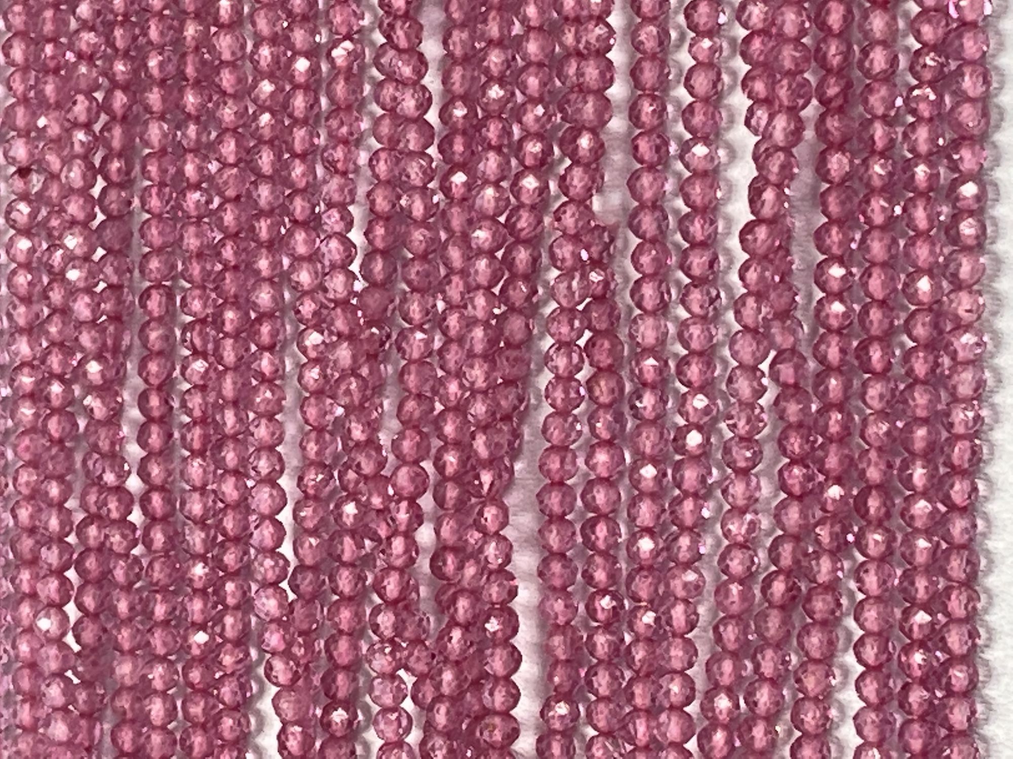Pink Quartz Rondelle Faceted