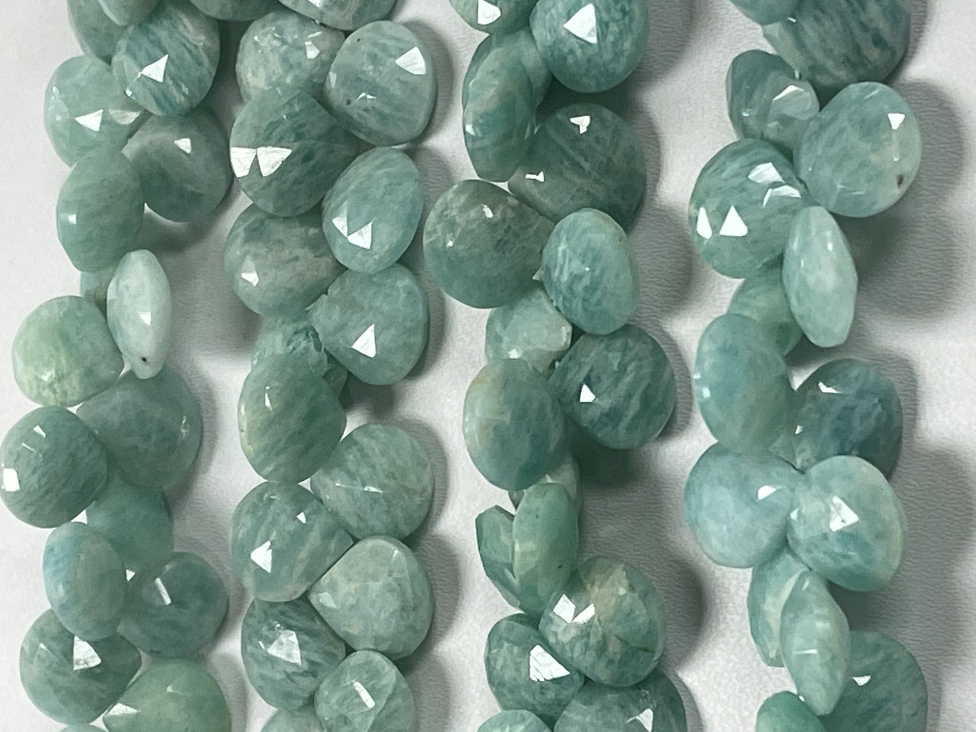 Amazonite Heart Faceted