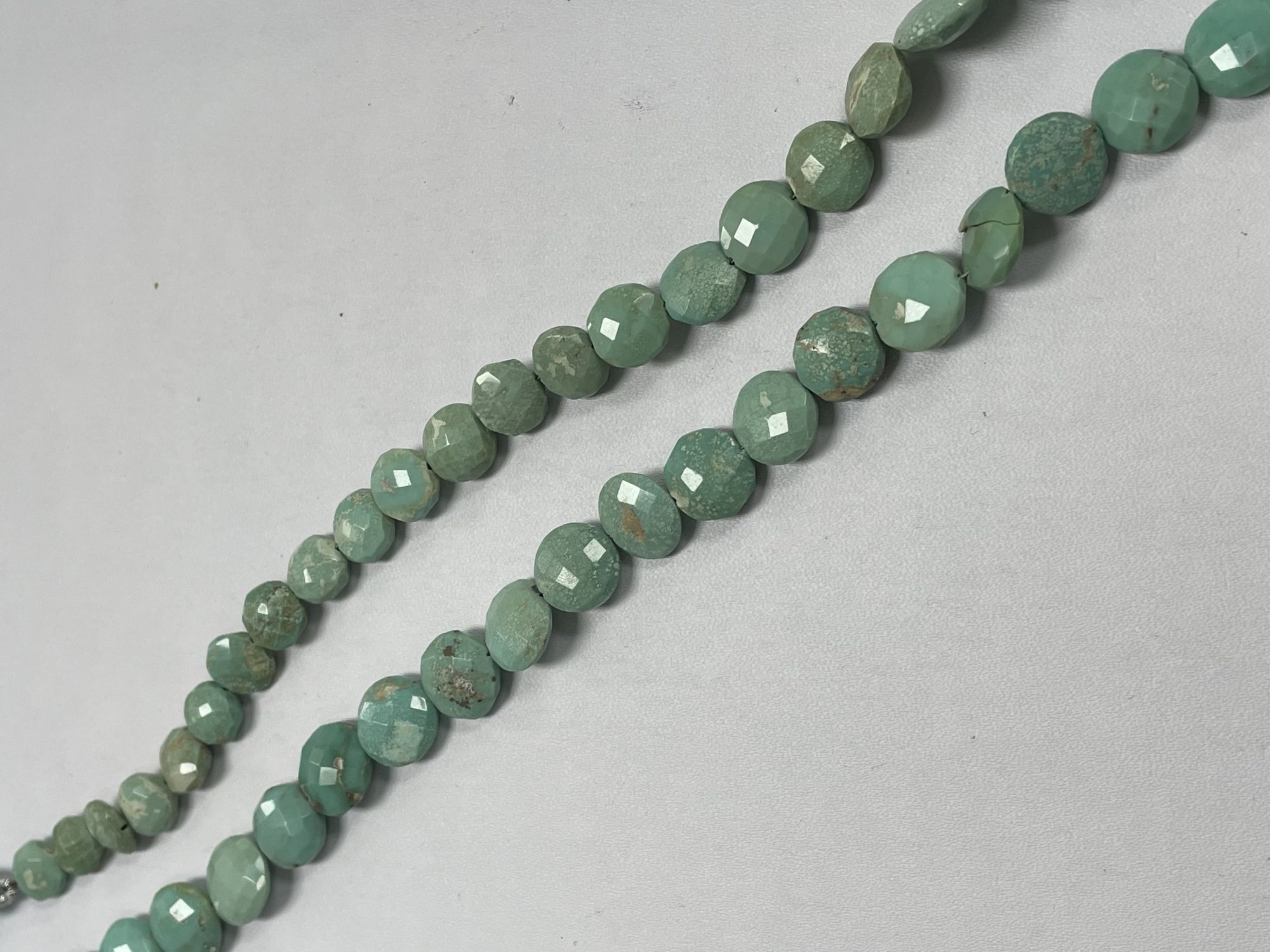 Natural Turquoise Coin Faceted