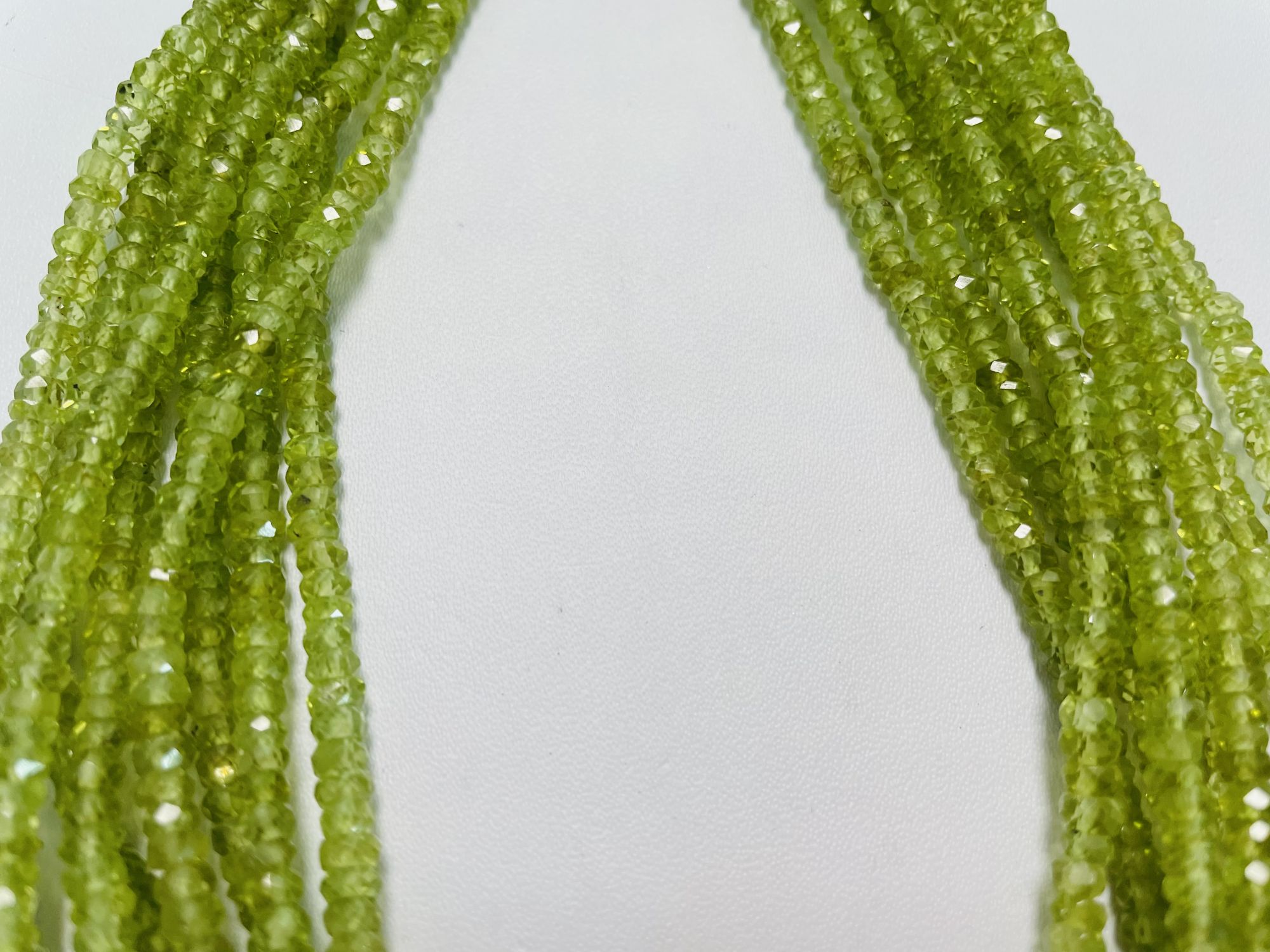 Peridot Rondelle Faceted