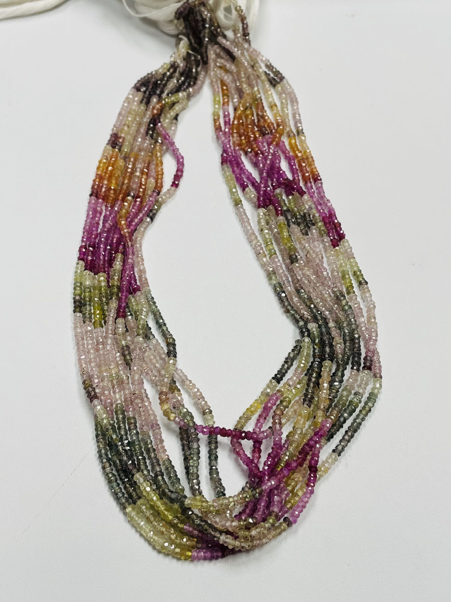 Multi Sapphire Rondelle Faceted