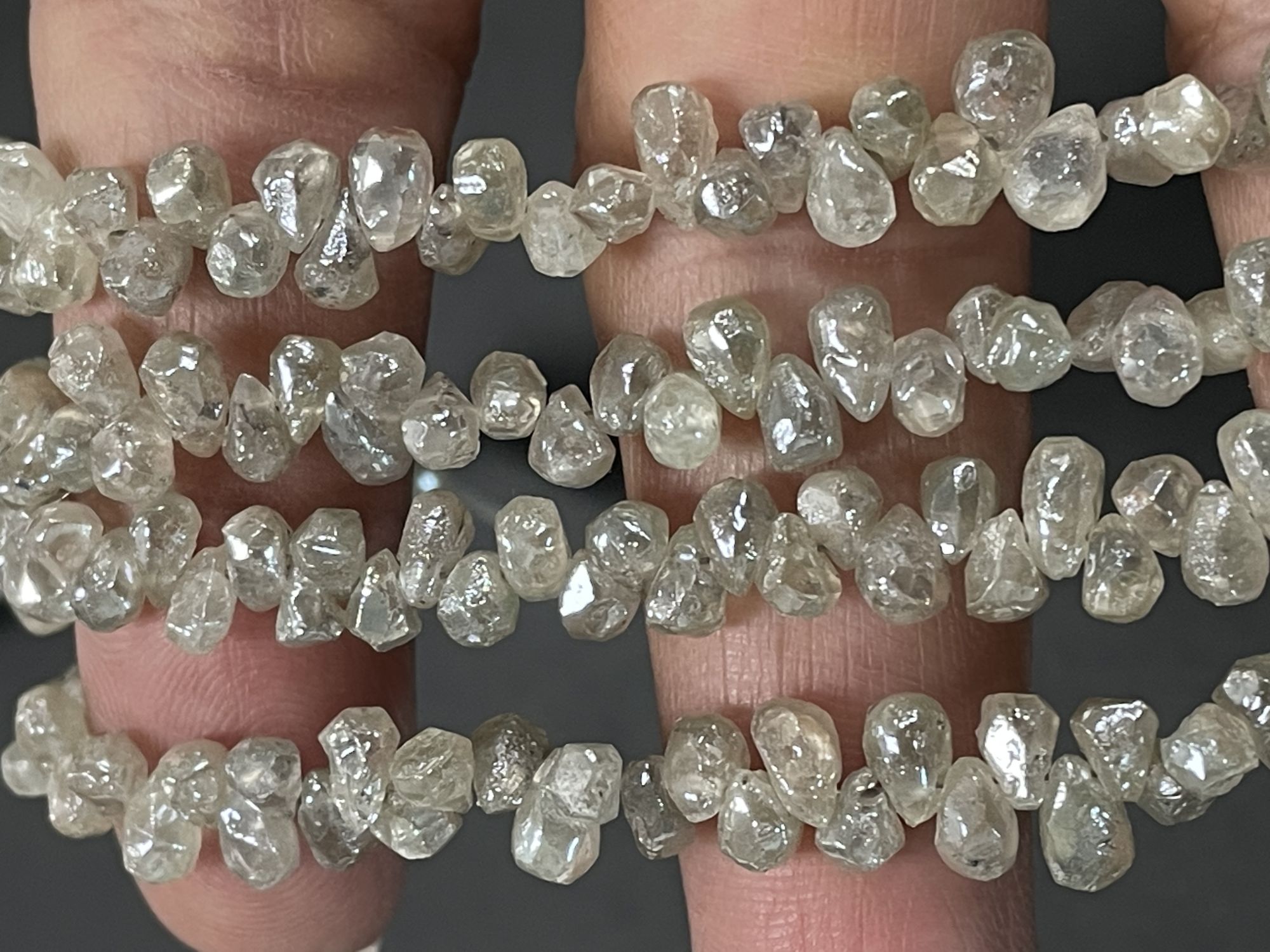 Zircon Drop Organic Cut Faceted