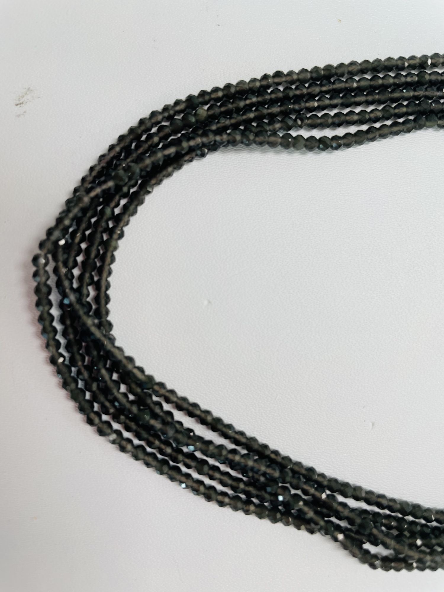 Grey Moonstone Rondelle Faceted