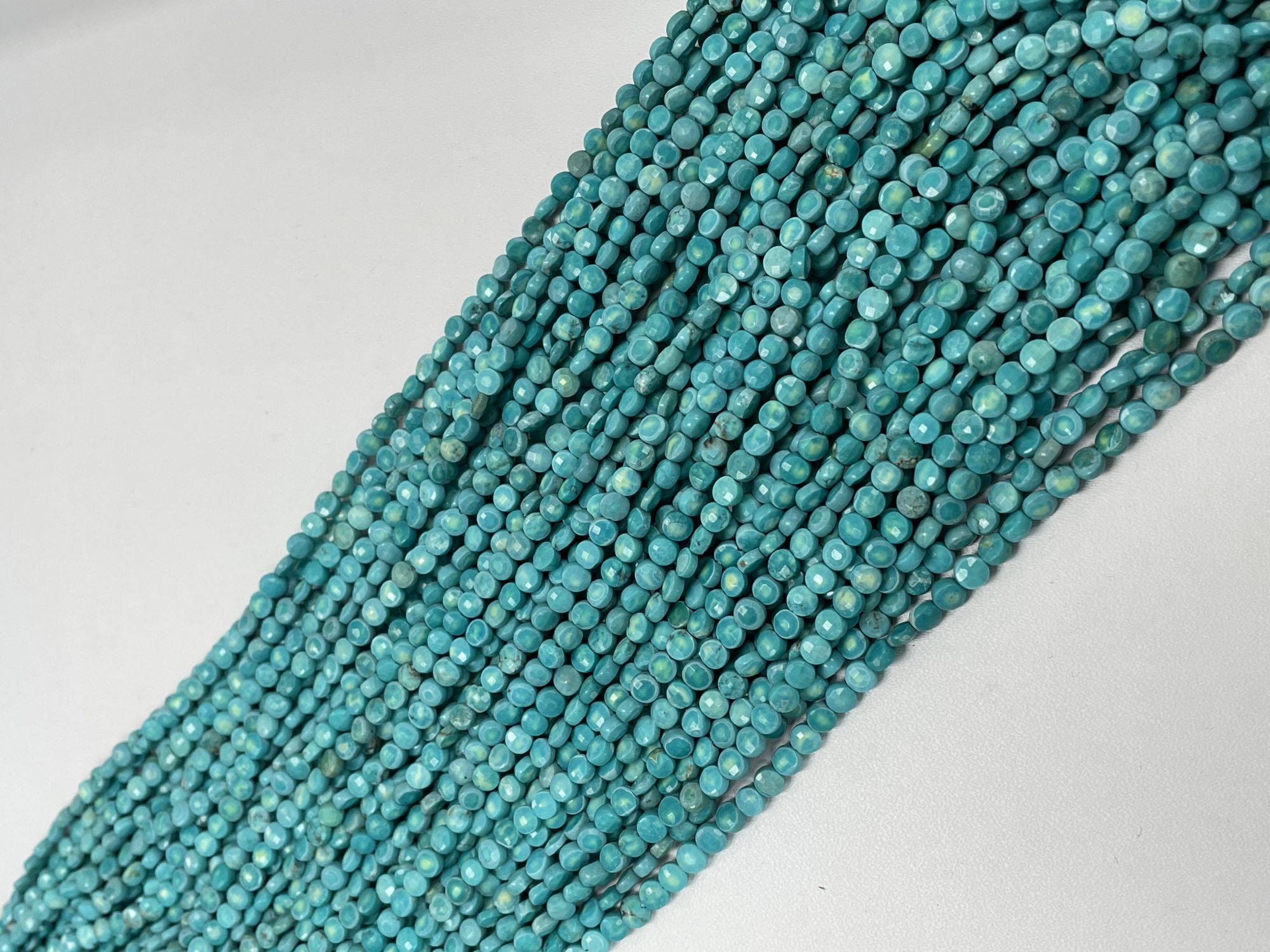 Turquoise Coin Faceted