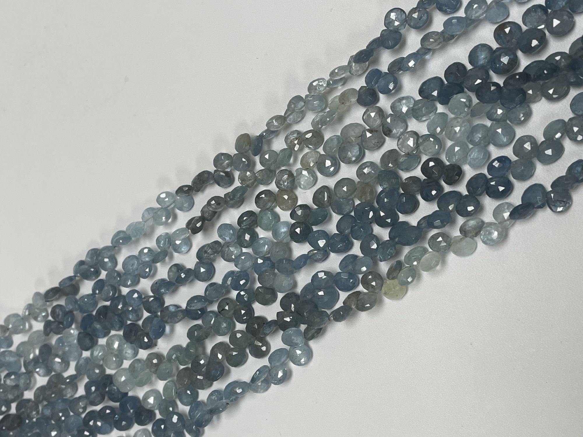 Aquamarine Heart Faceted