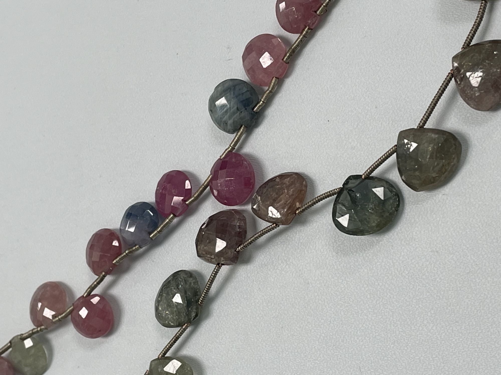 Multi Color Sapphire Heart Faceted