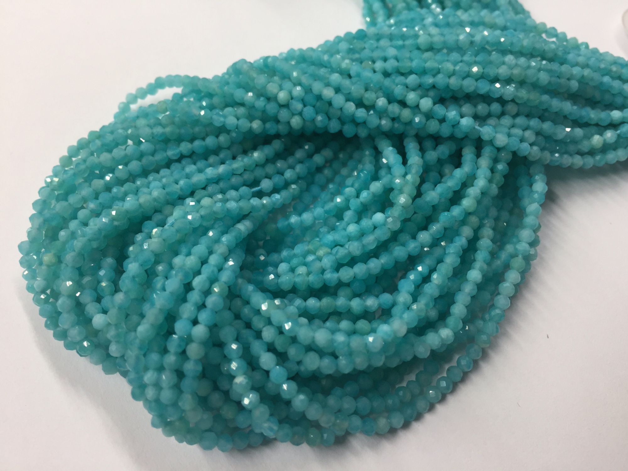 Amazonite Rondelle Faceted