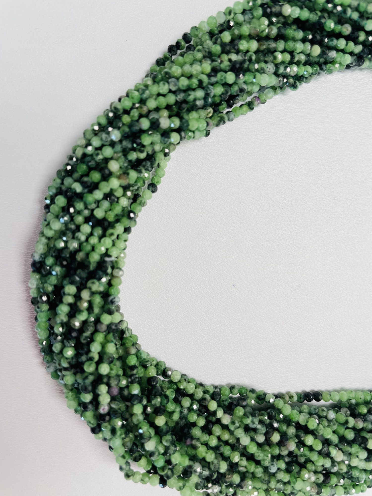 Ruby Zoisite Rondelle Faceted