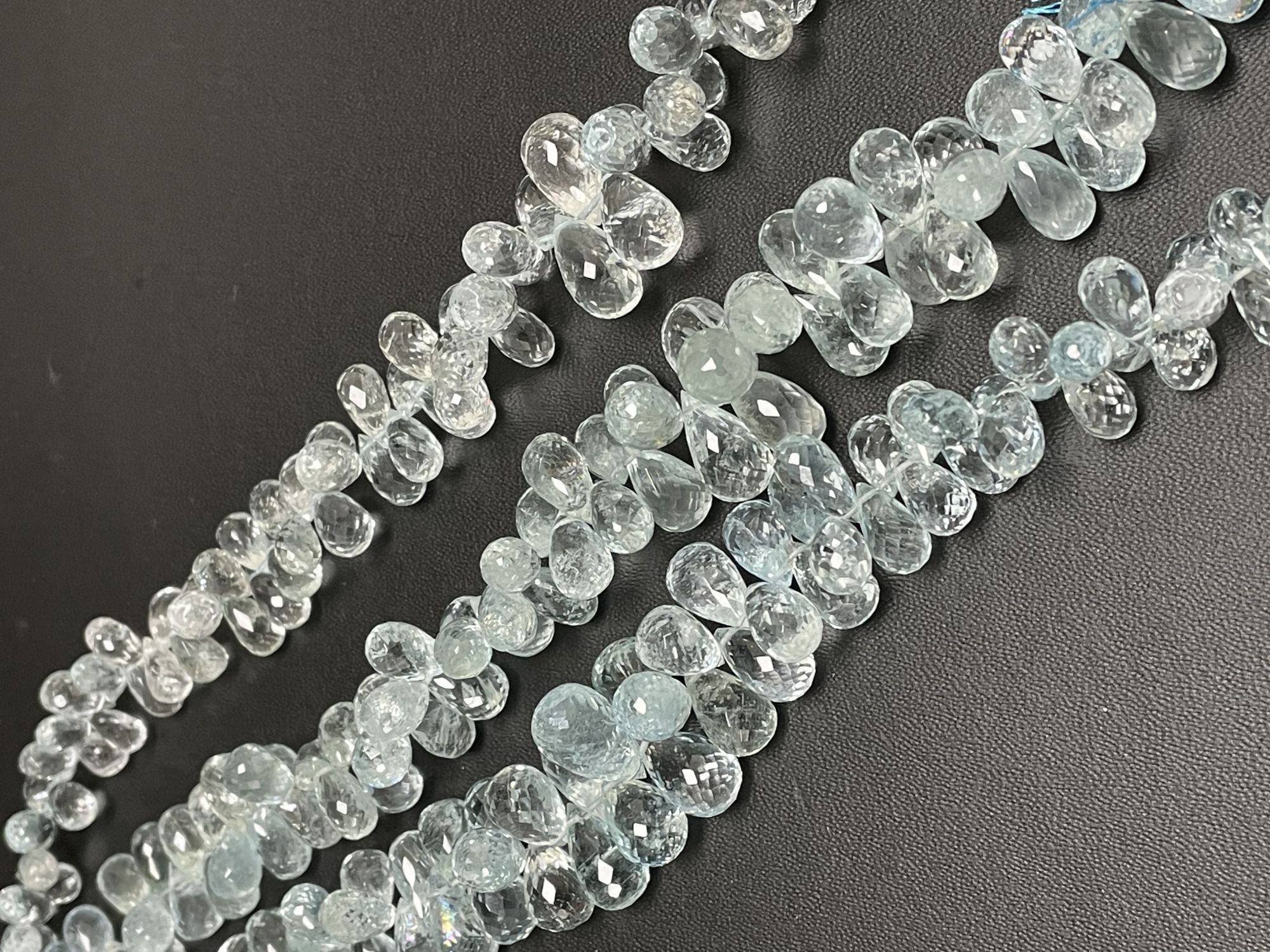 Aquamarine Drop Faceted