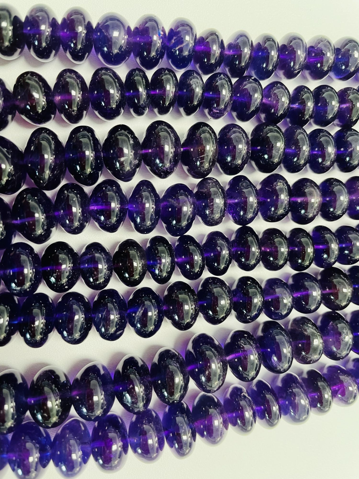 Purple Amethyst Rondelle Smooth