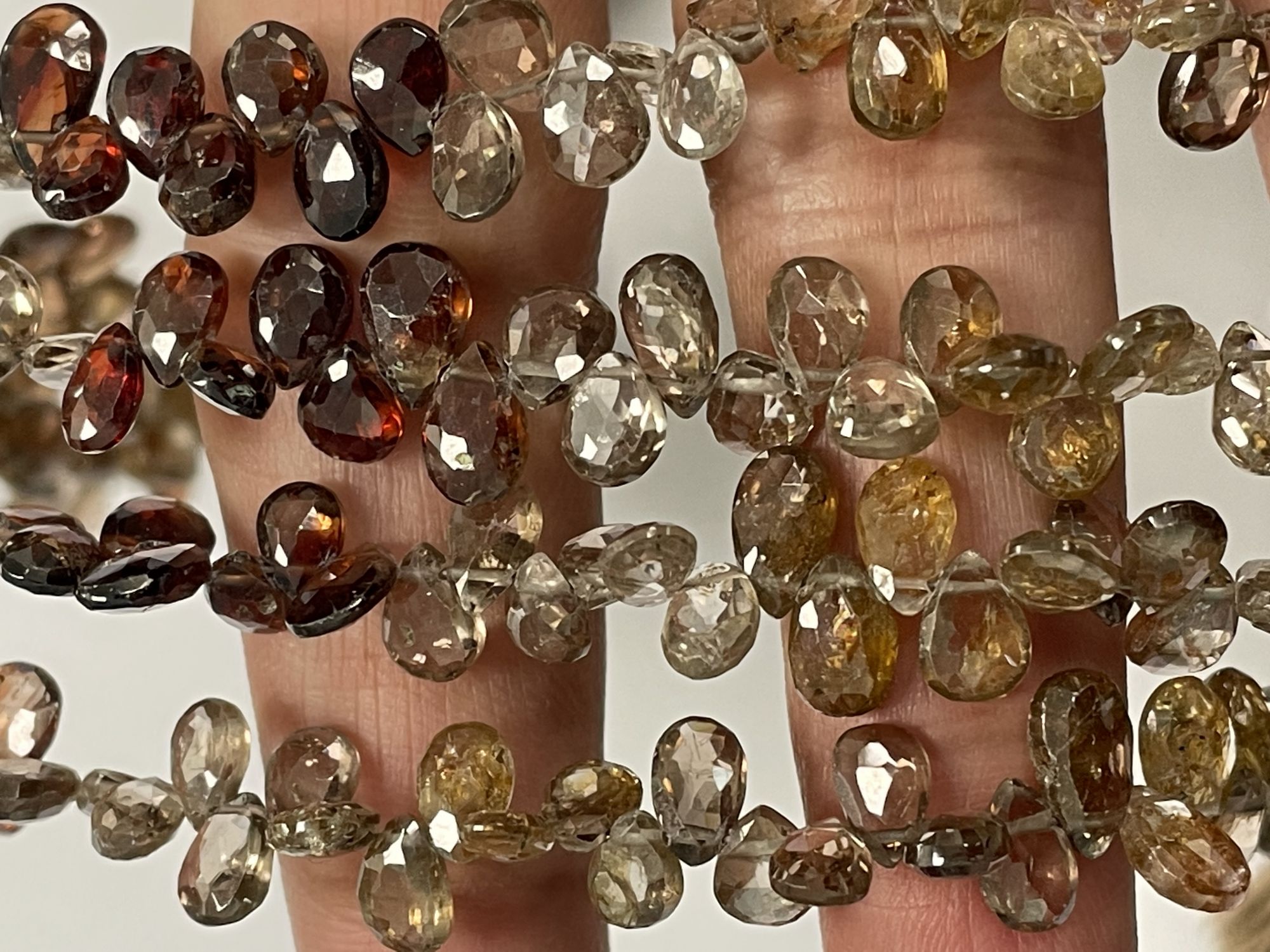 Shaded Zircon Pear Faceted