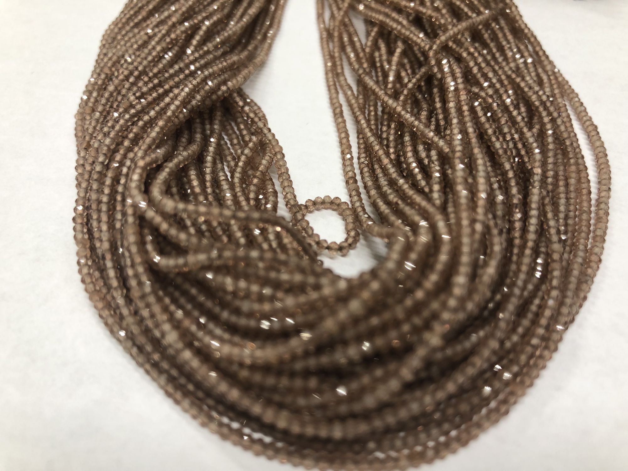 Brown Zircon Rondelles Faceted