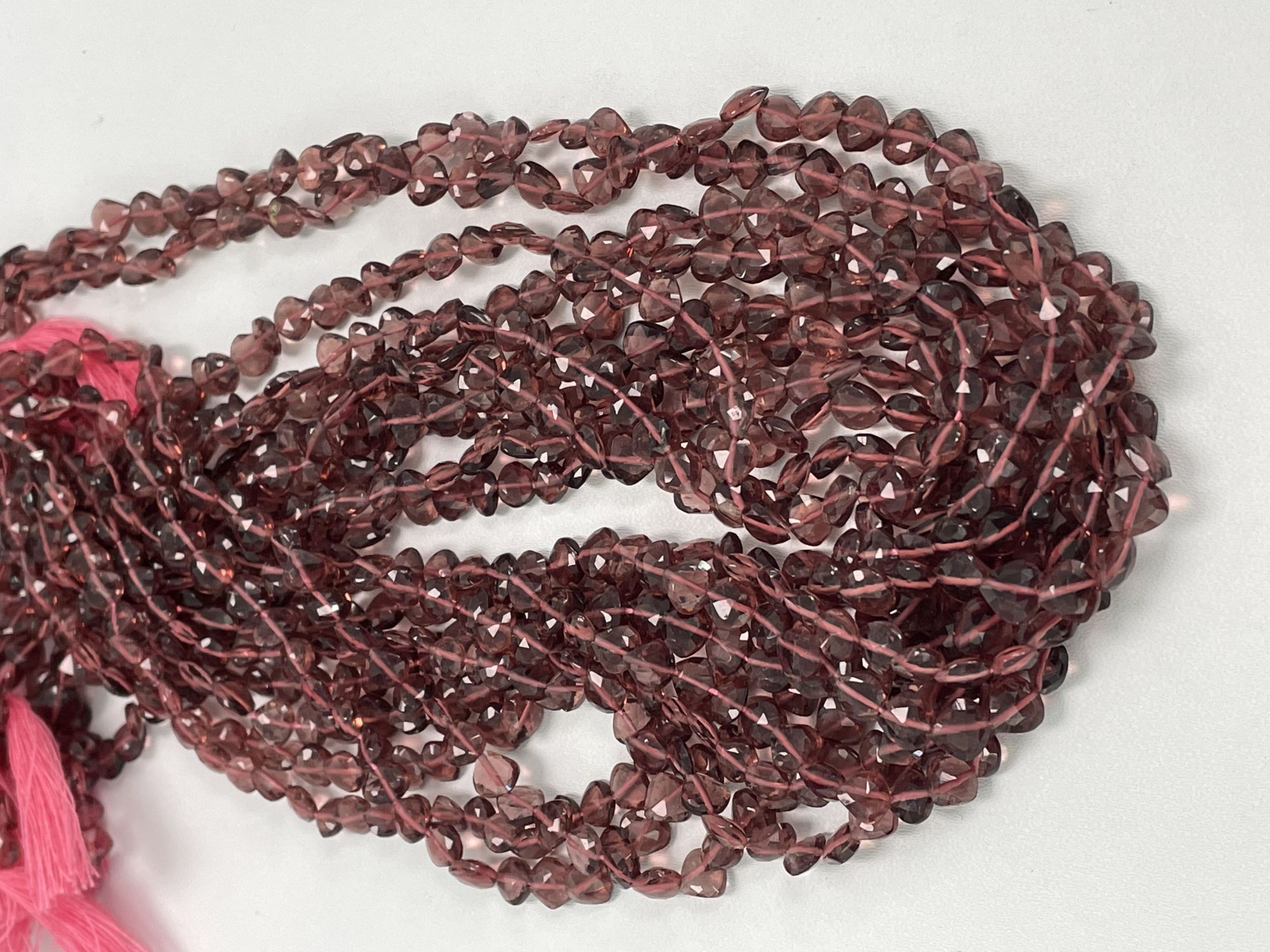 Red Garnet Heart Faceted