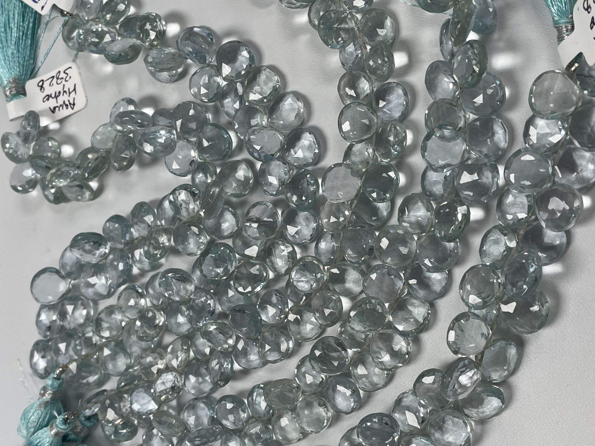 Aquamarine Hydro Quartz Heart Faceted