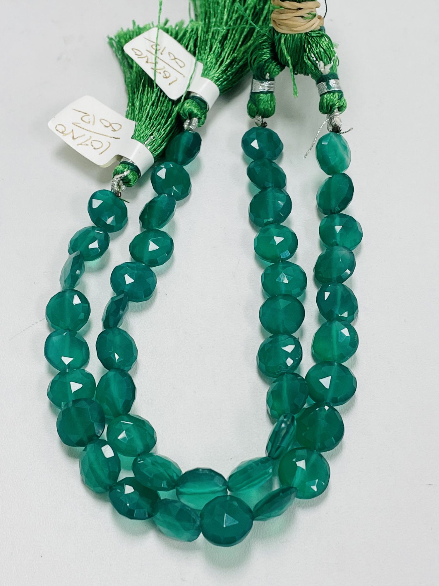 Green Onyx Coin Faceted