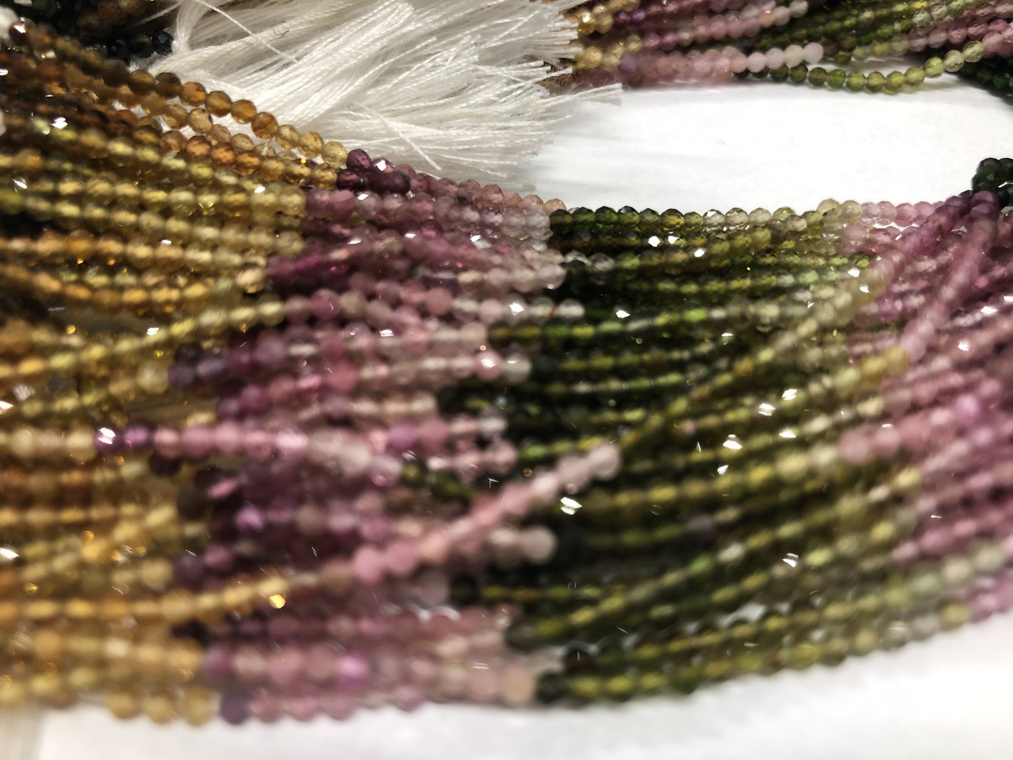 Multi Tourmaline Rondelles Faceted