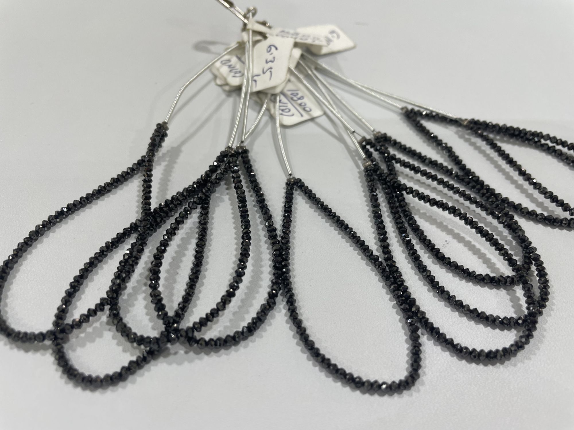 Black Diamond Rondelle Faceted