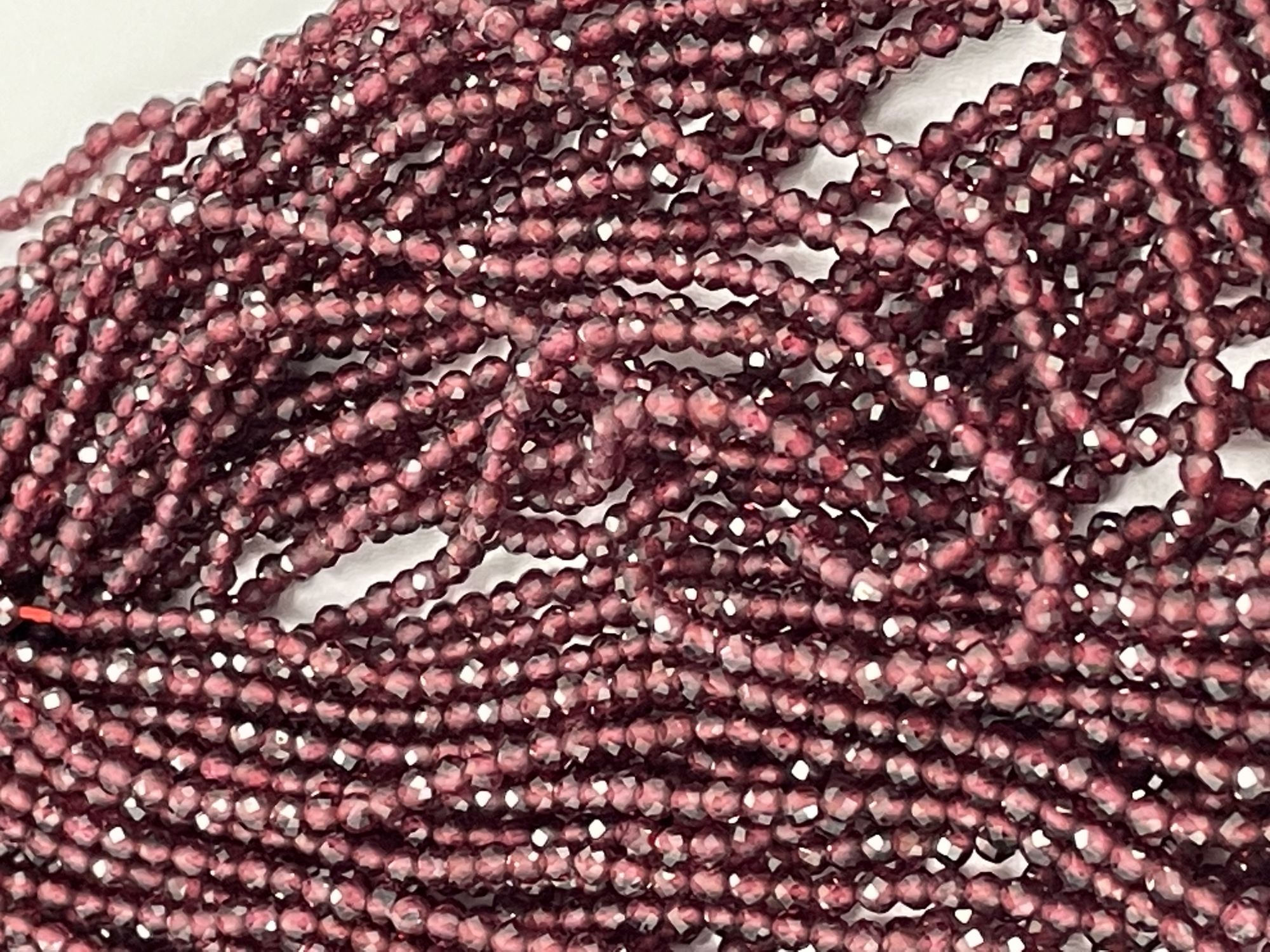 Red Garnet Rondelle Faceted