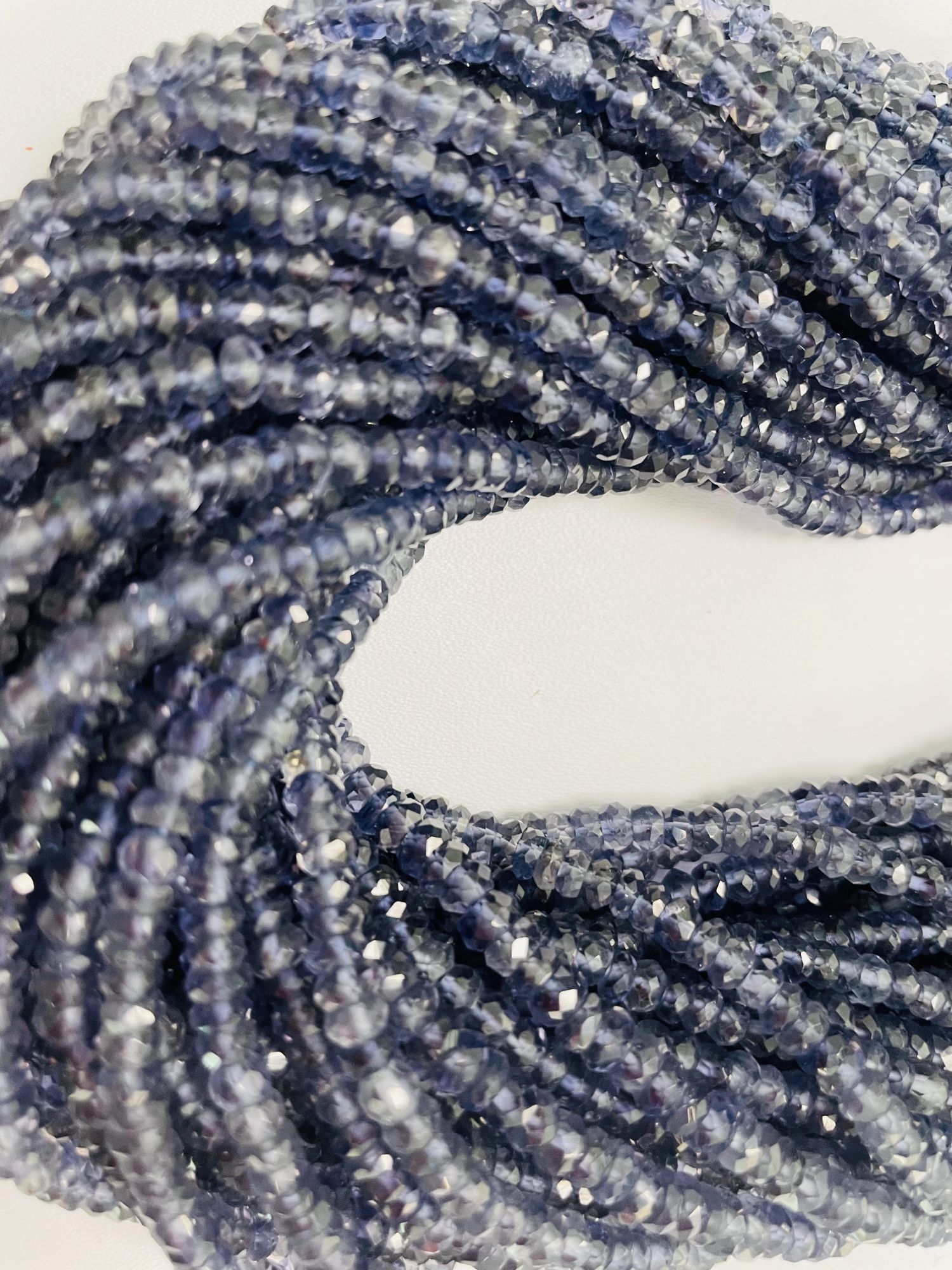 Iolite Rondelle Faceted