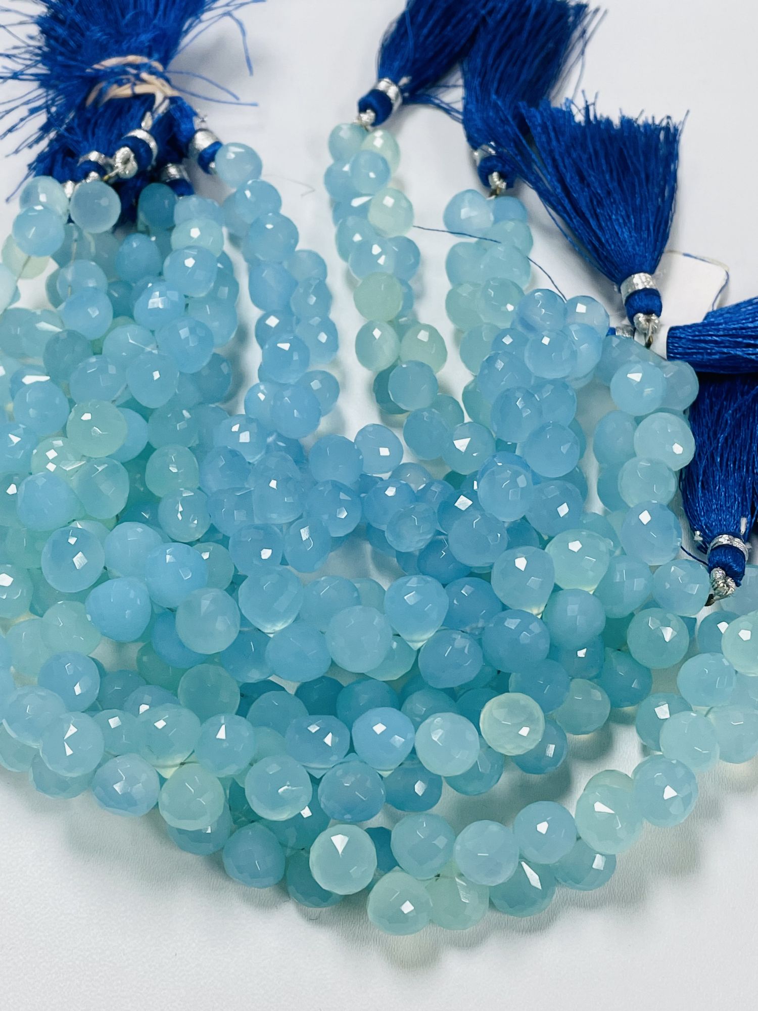 Blue Chalcedony Onions Faceted