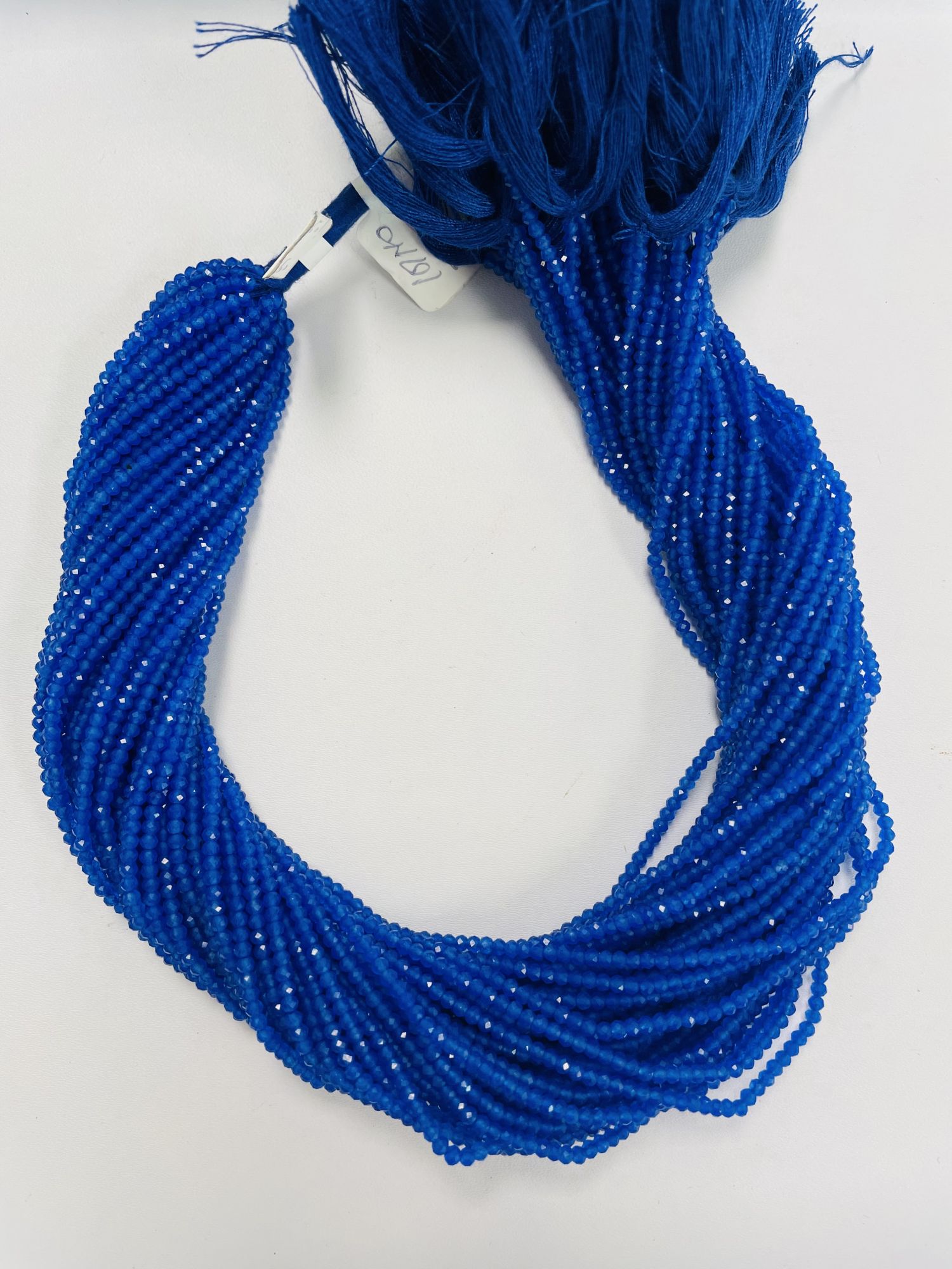 Blue Onyx Rondelle Faceted