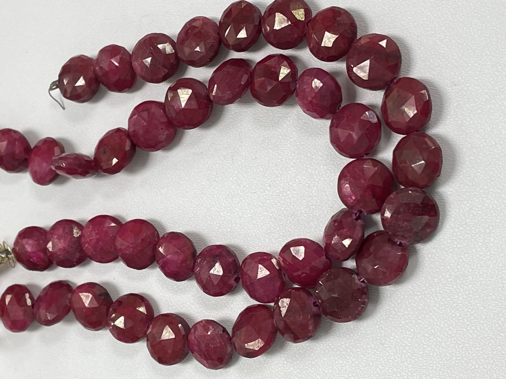 Dyed Ruby Coin Faceted
