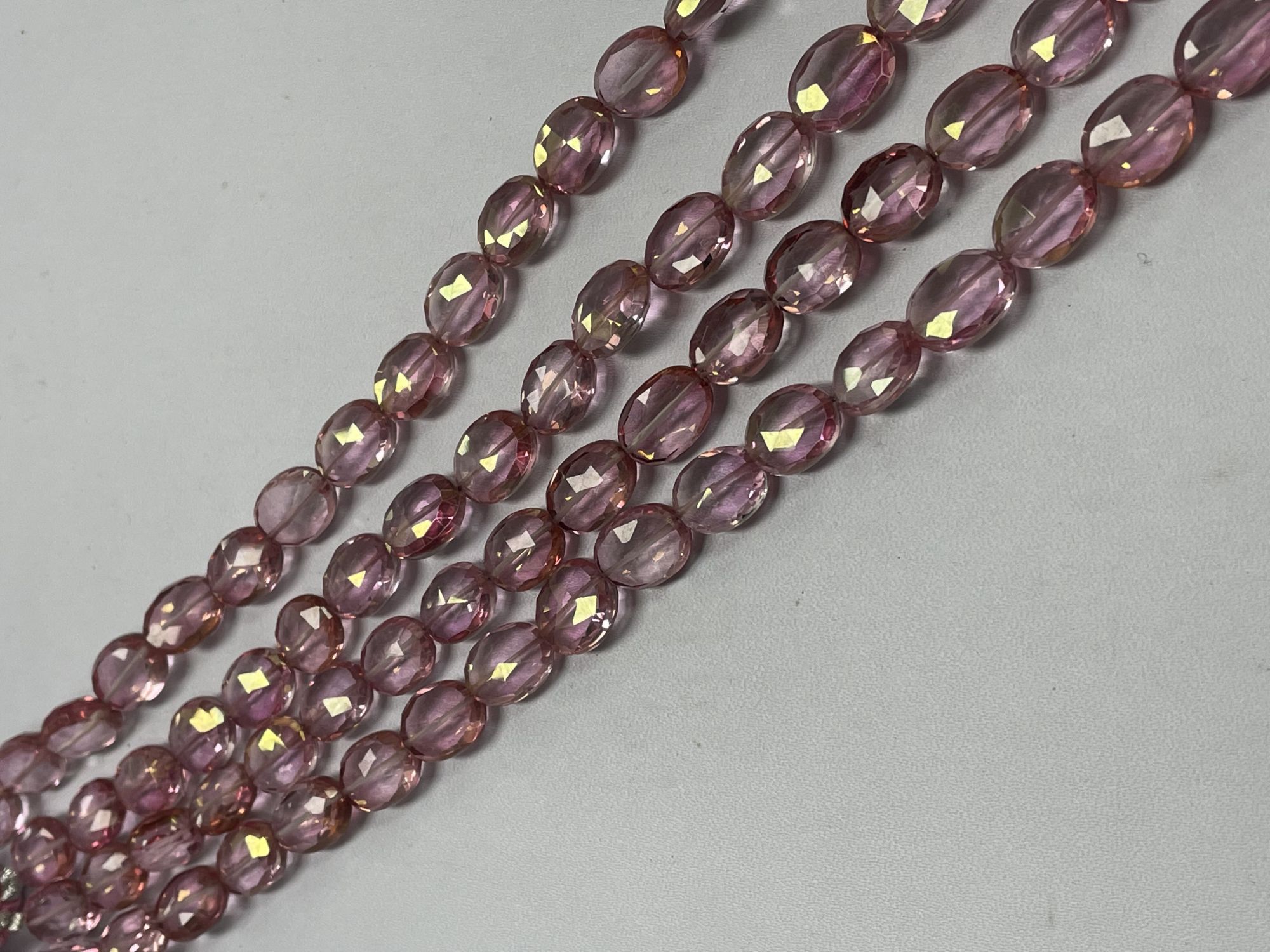 Pink Mystic Quartz Oval Faceted