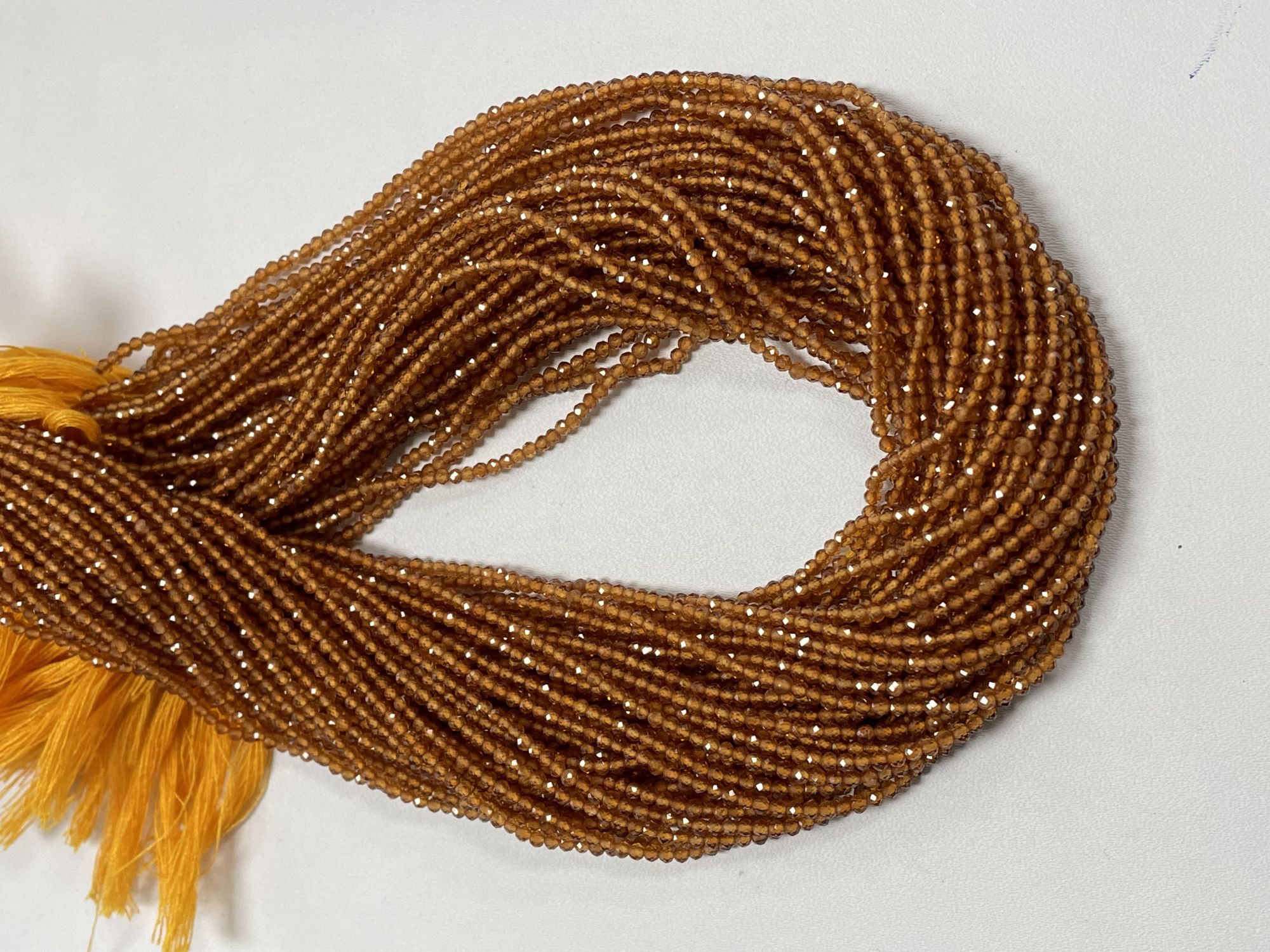 Hessonite Garnet Rondelle Faceted