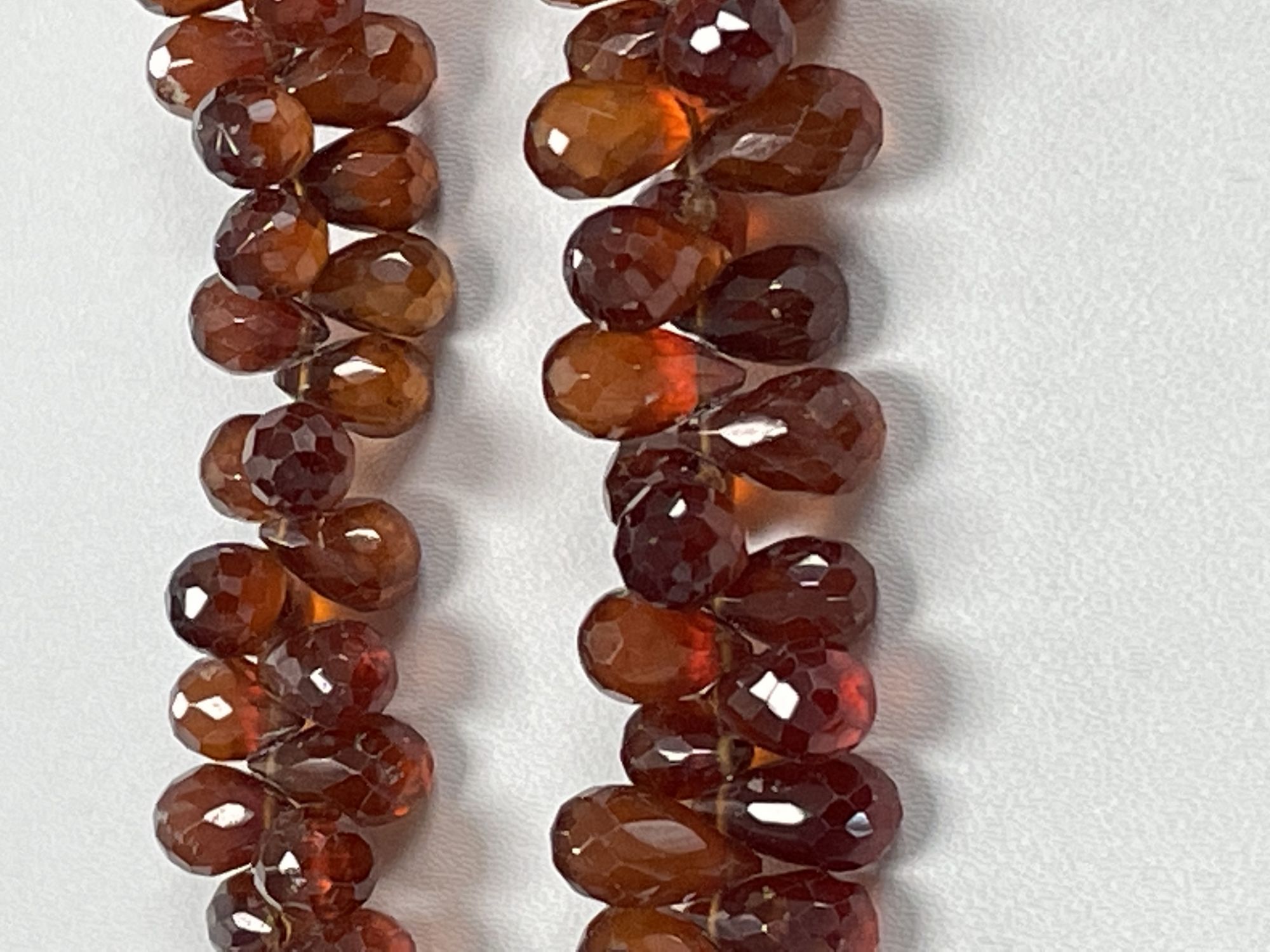Hessonite Garnet Drop Faceted