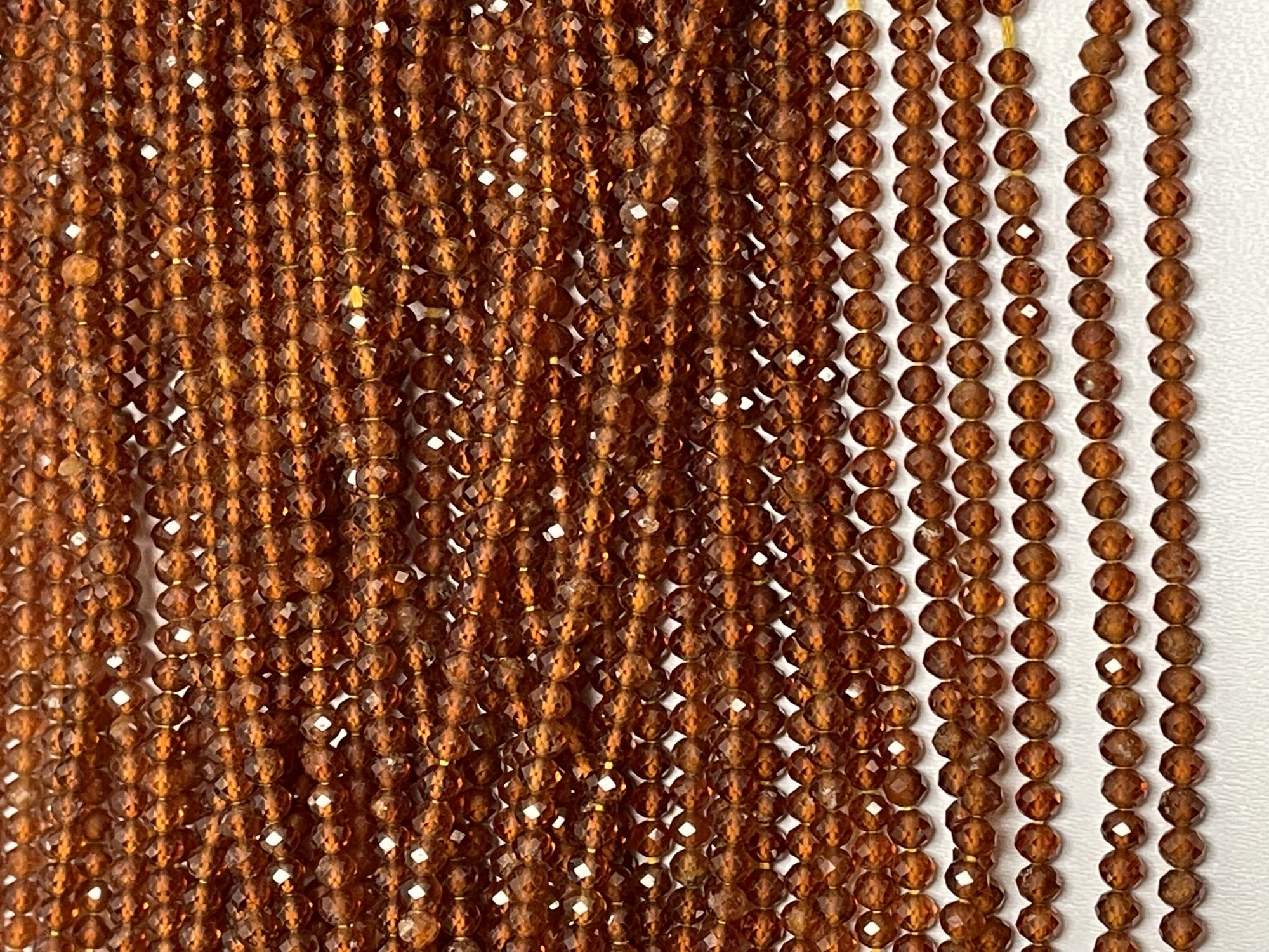 Hessonite Garnet Rondelle Faceted