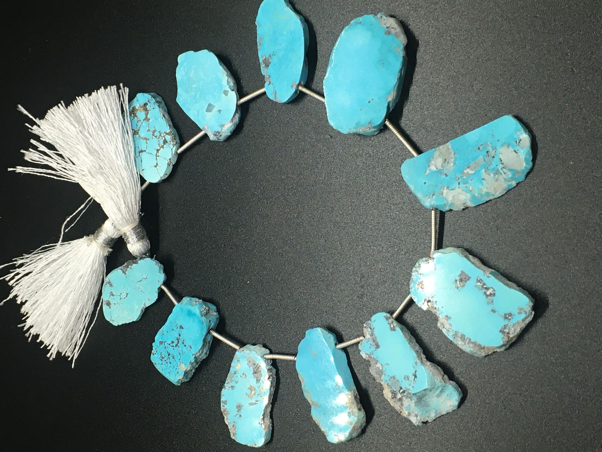 Turquoise Slices Faceted