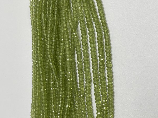 Peridot Rondelle Faceted
