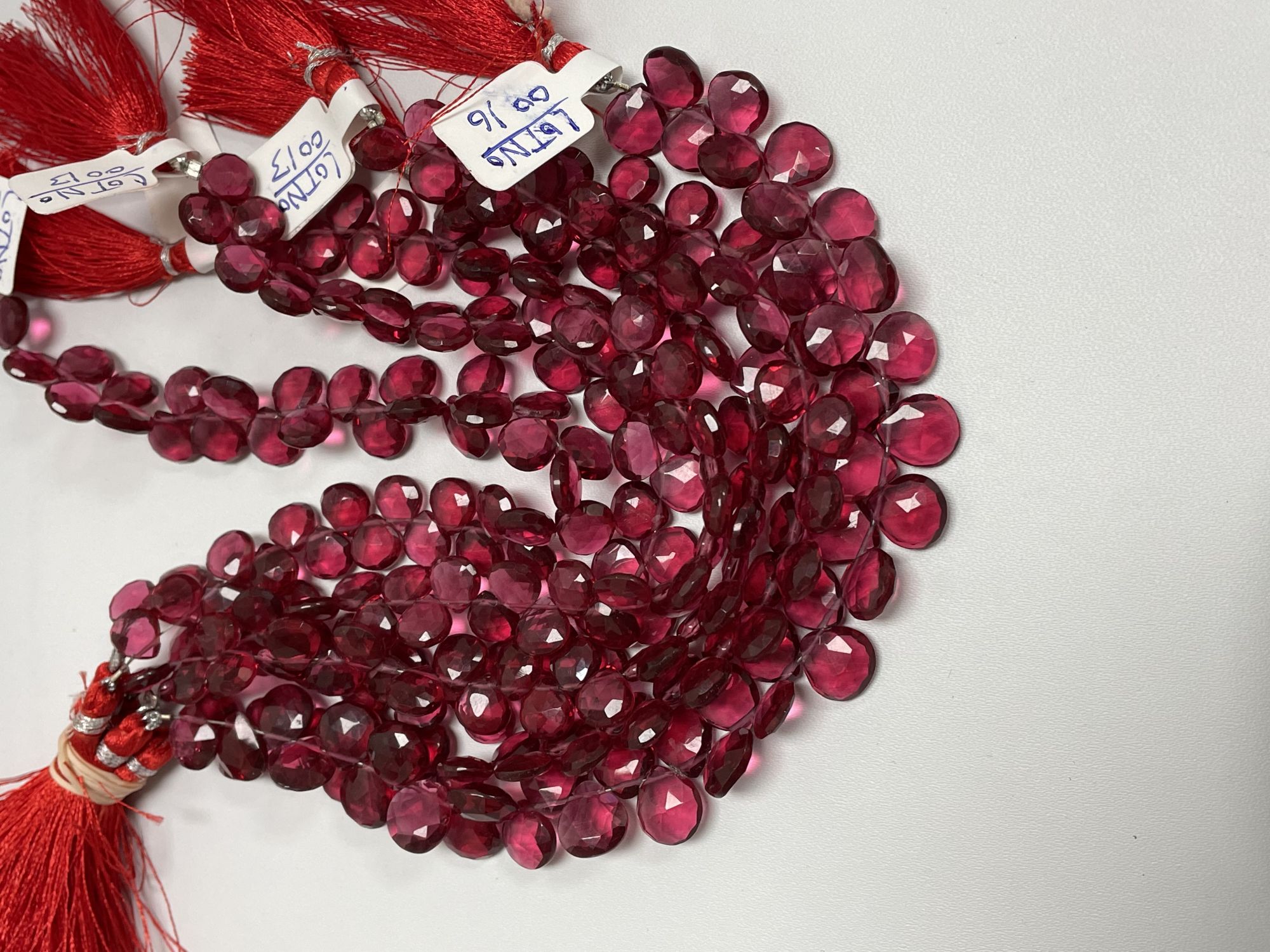 Rubilite Hydro Quartz Heart Faceted