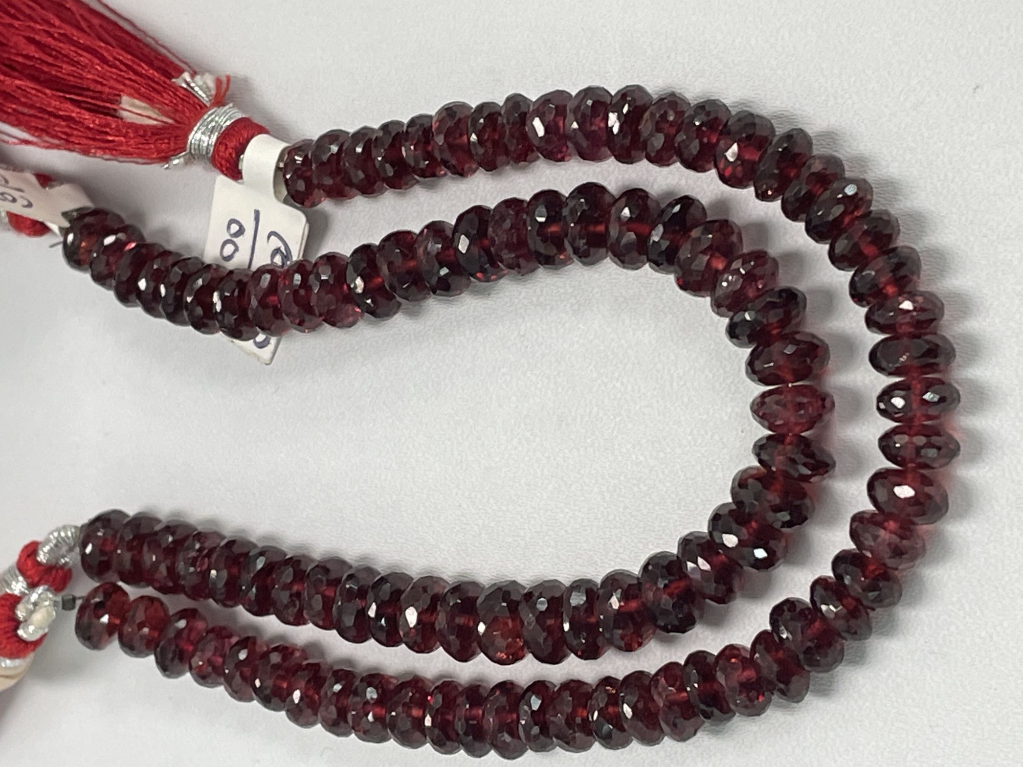 Red Garnet Rondelle Faceted