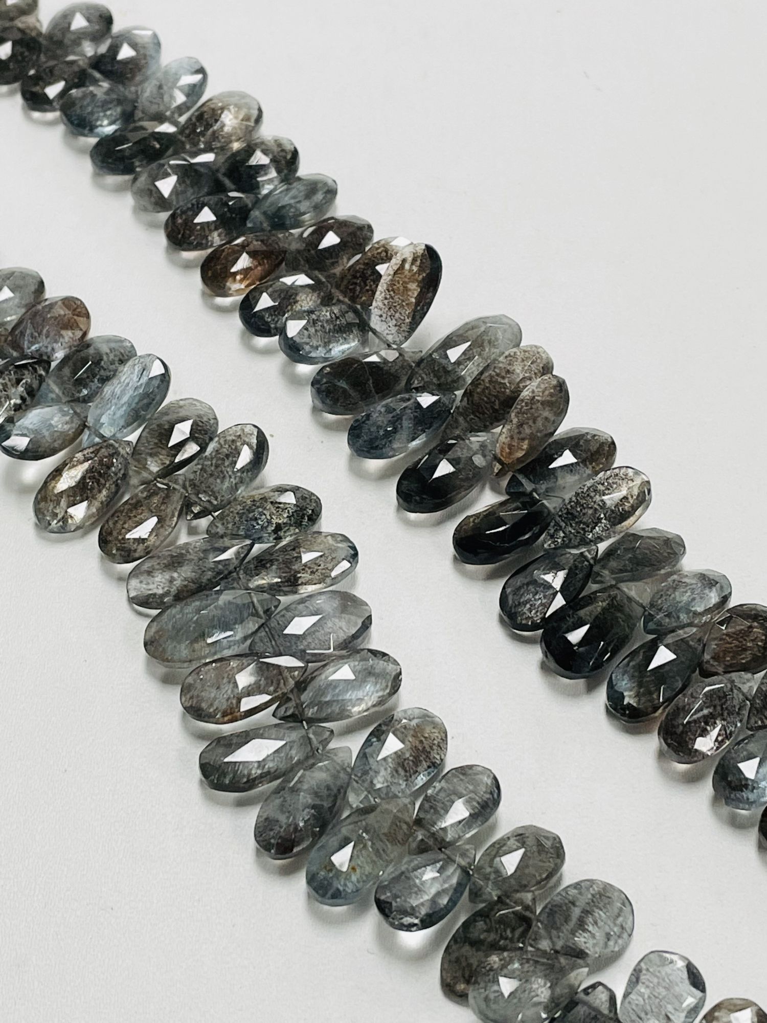 Copper Aquamarine Pear Faceted