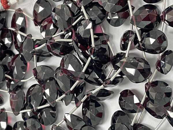 Red Garnet Pear Faceted