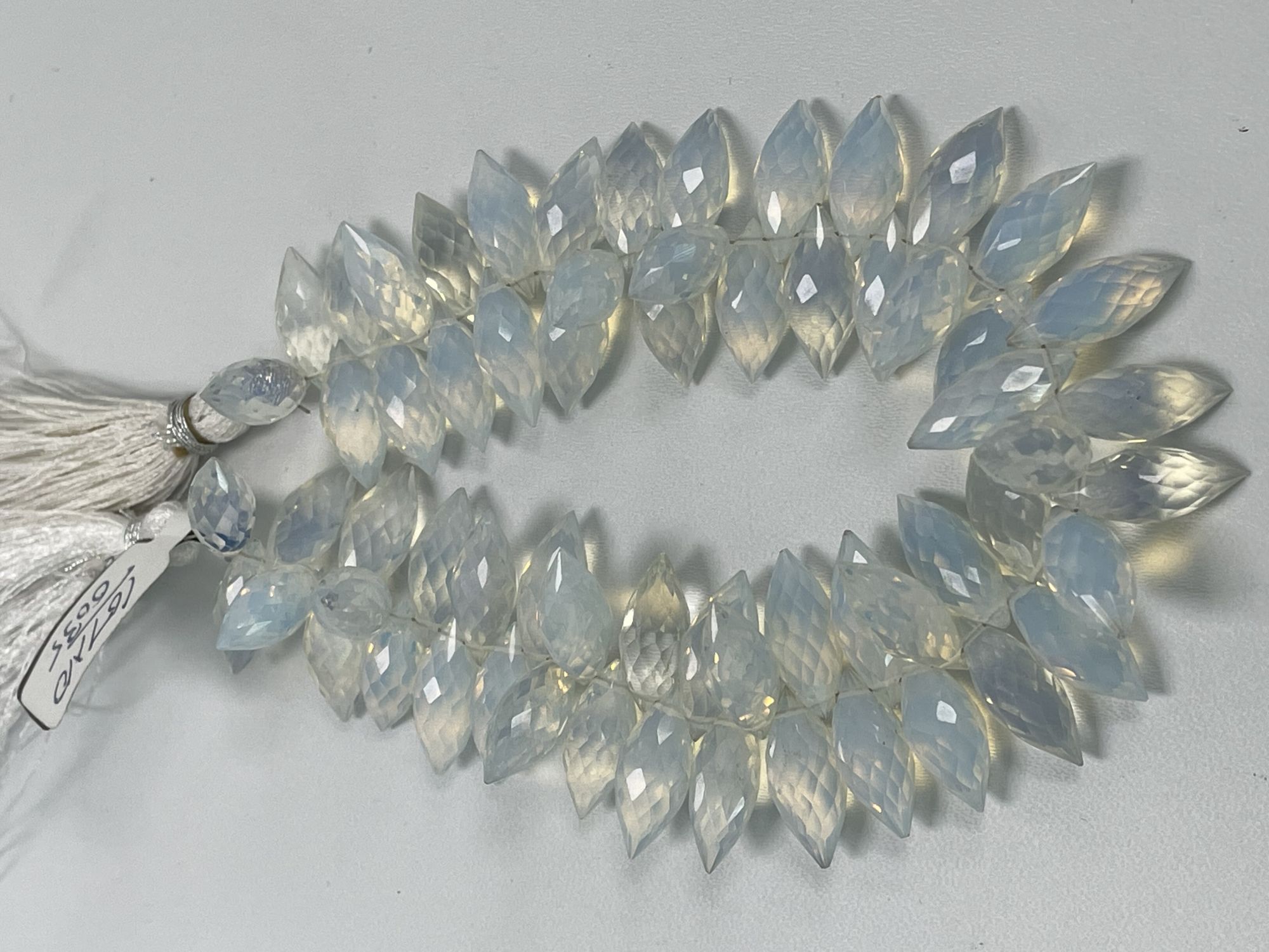 Opalite Hydro Quartz Puff Marquise Faceted