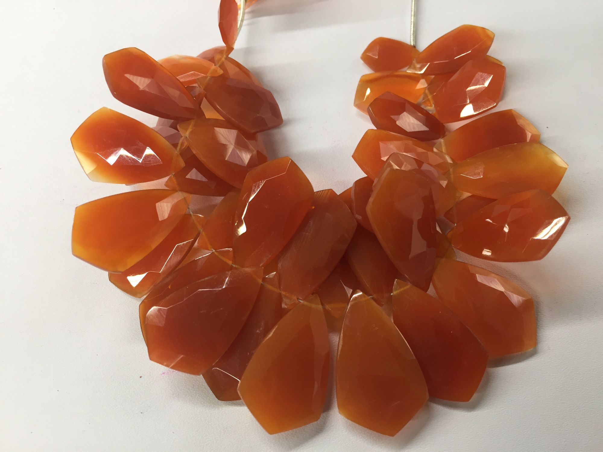 Carnelian kite shape Faceted