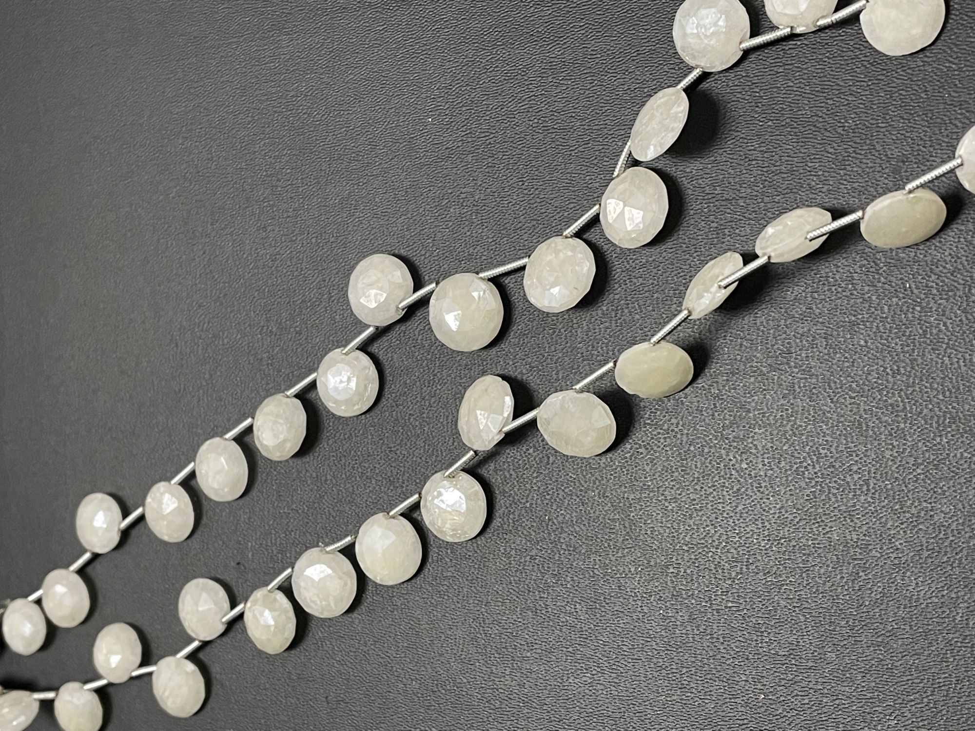 Pearl White Silverite Coin Faceted