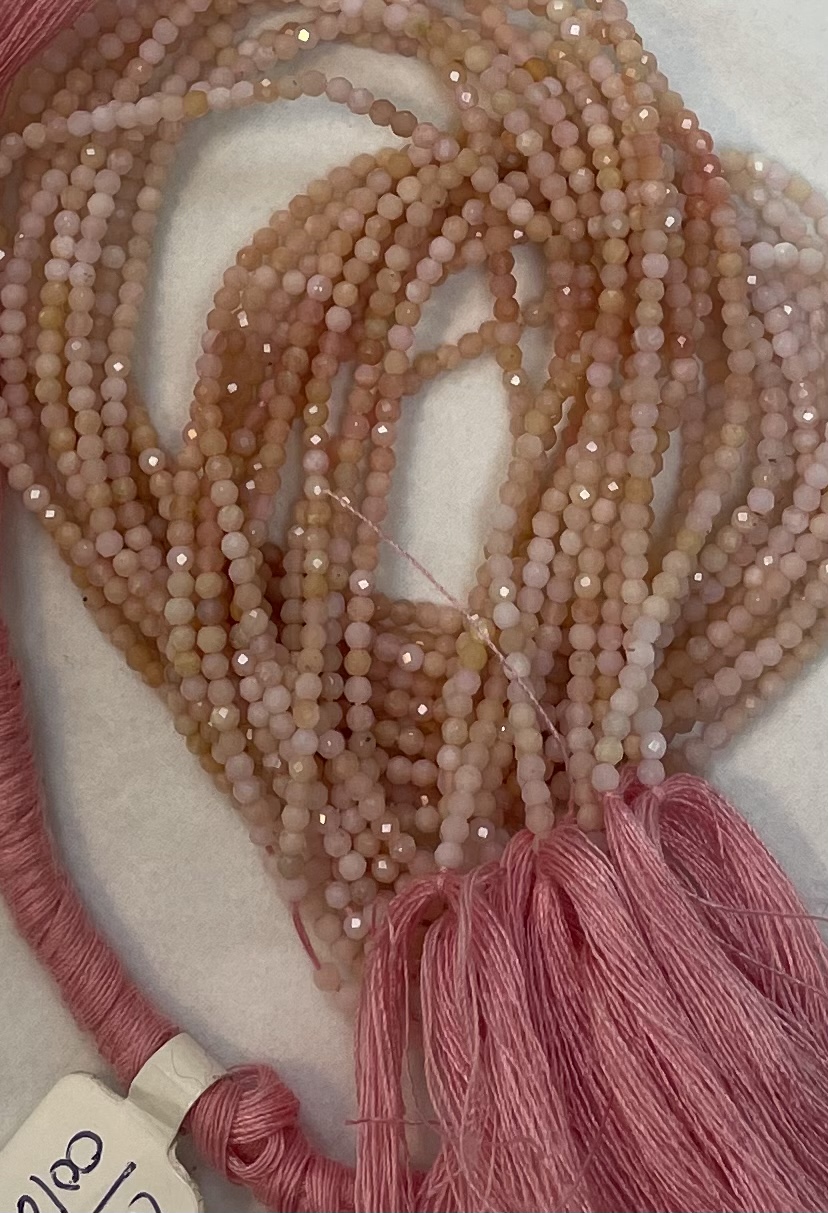 Pink Opal Rondelles Faceted